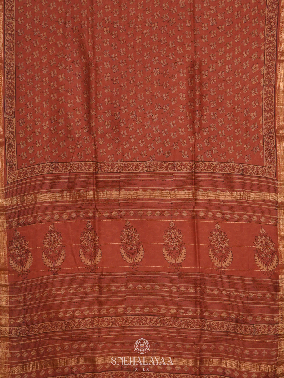 Maroon Chanderi Saree