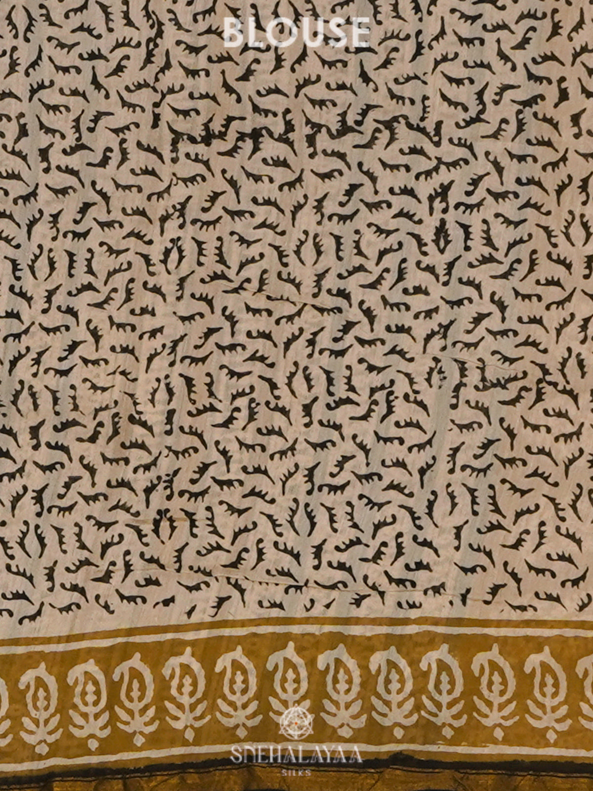 Beige Chanderi Saree