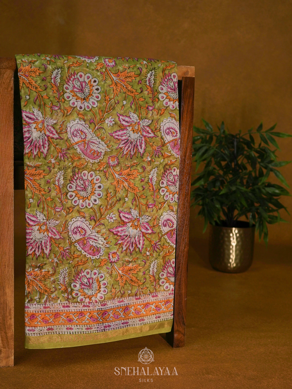 Green Chanderi Saree