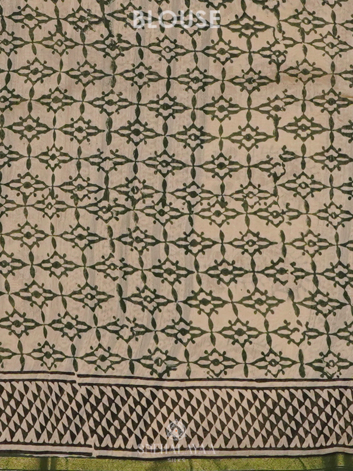 Olive Green Chanderi Saree