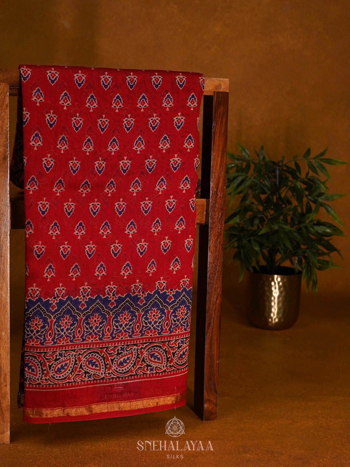 Red Chanderi Saree