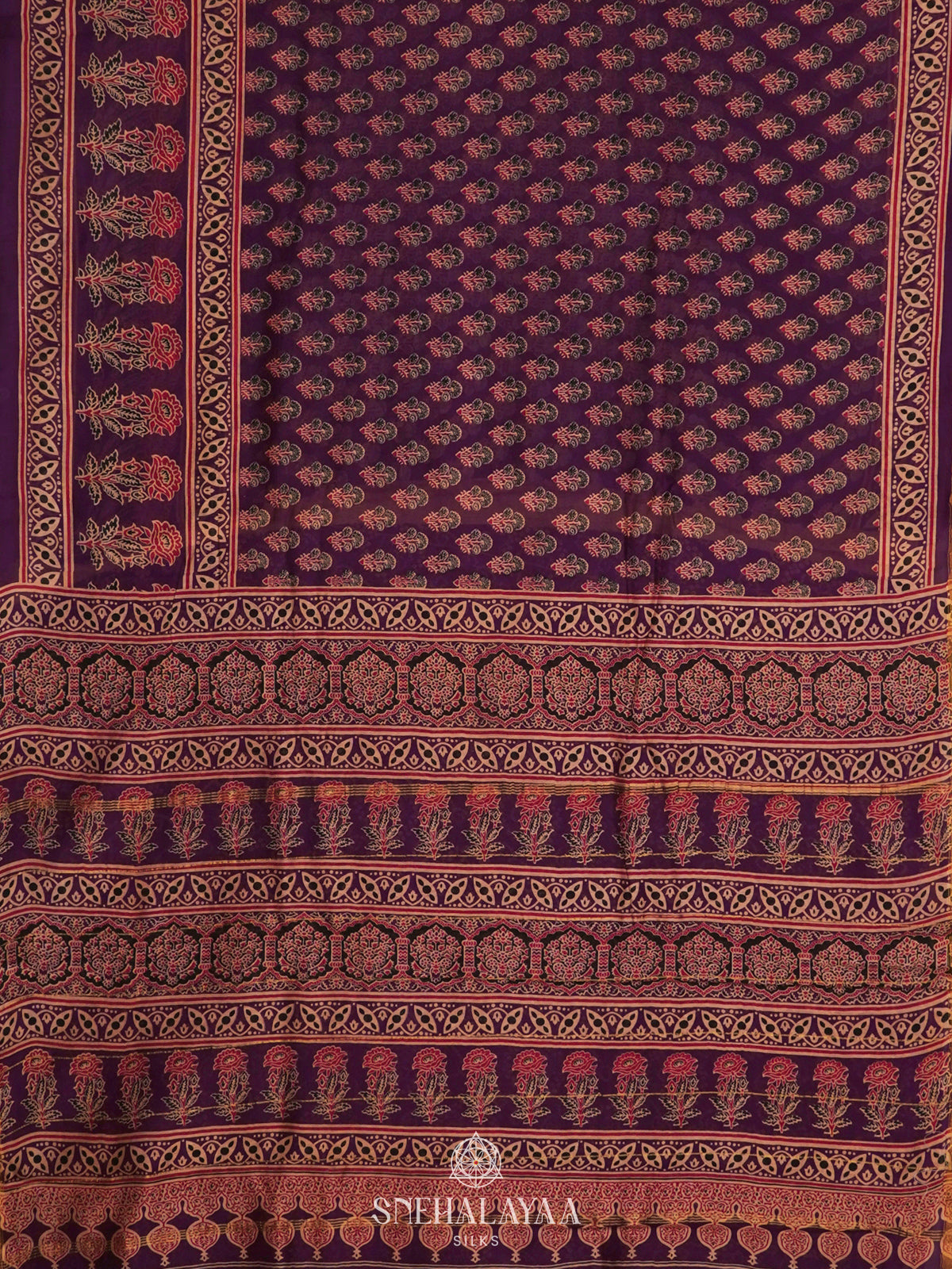 Purple Chanderi Saree