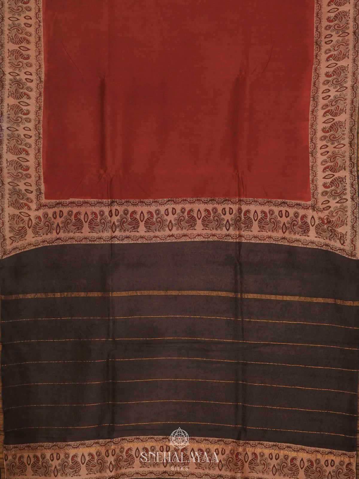 Maroon Chanderi Saree