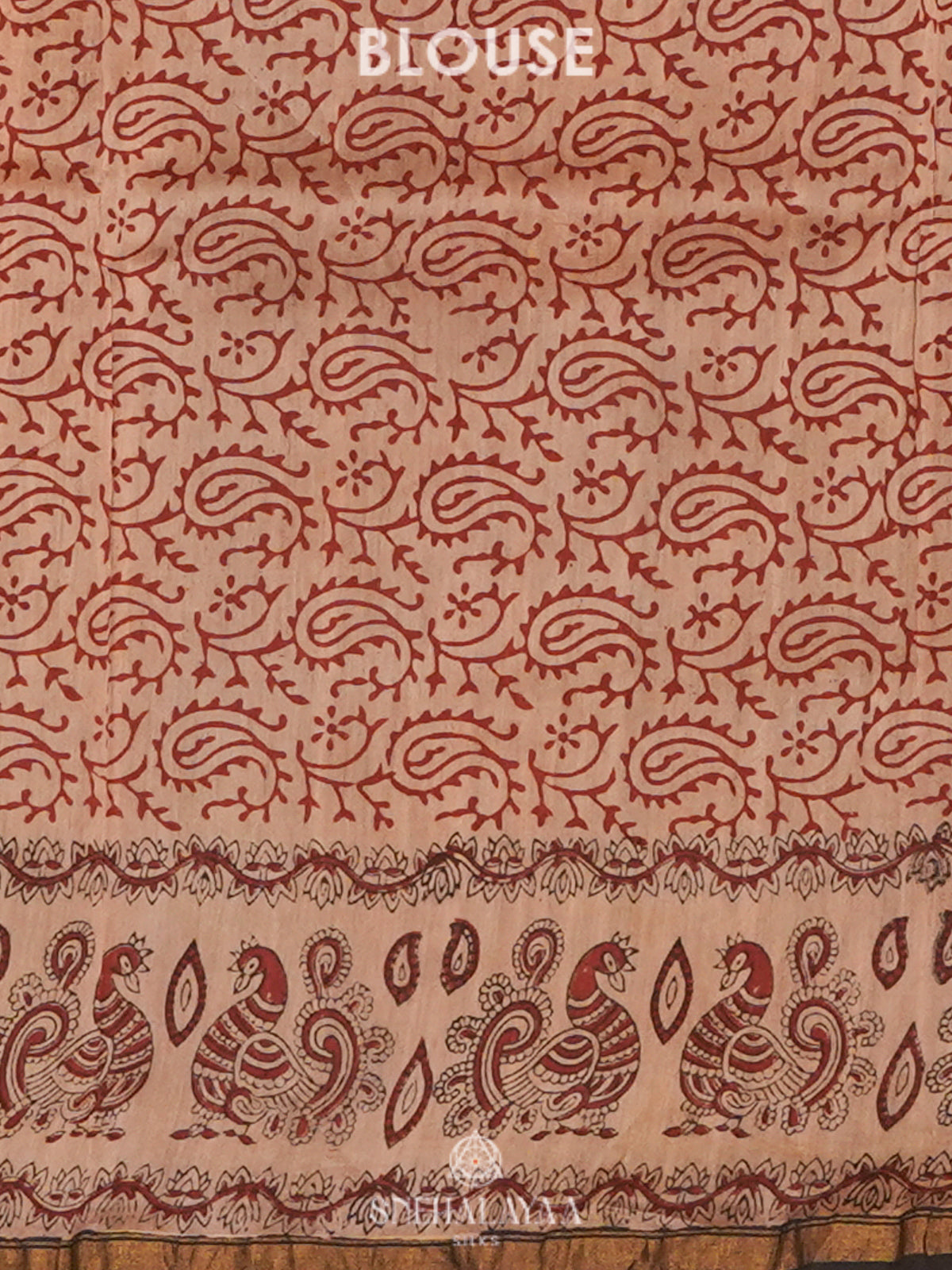 Maroon Chanderi Saree