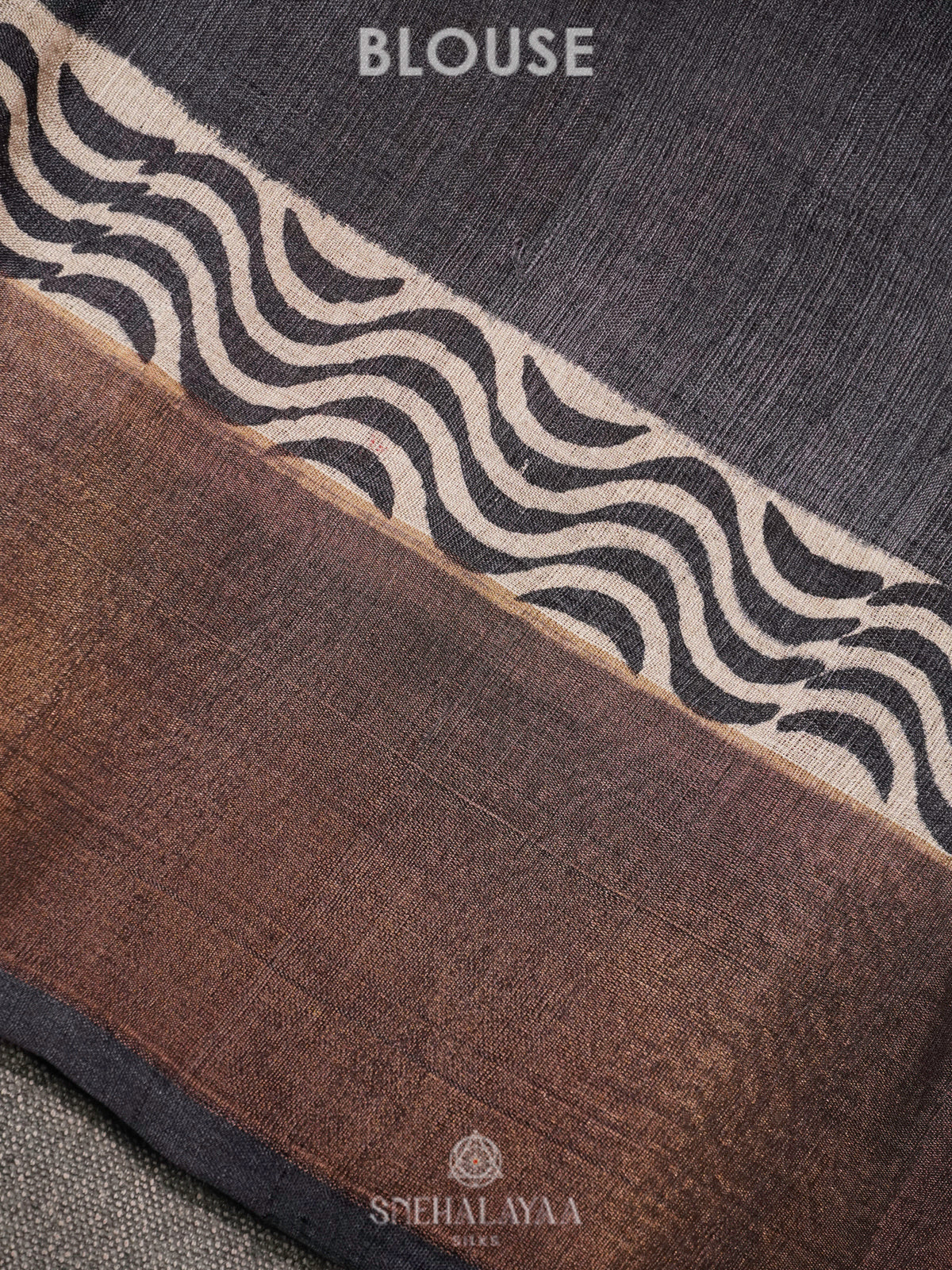 Beige Tussar Saree
