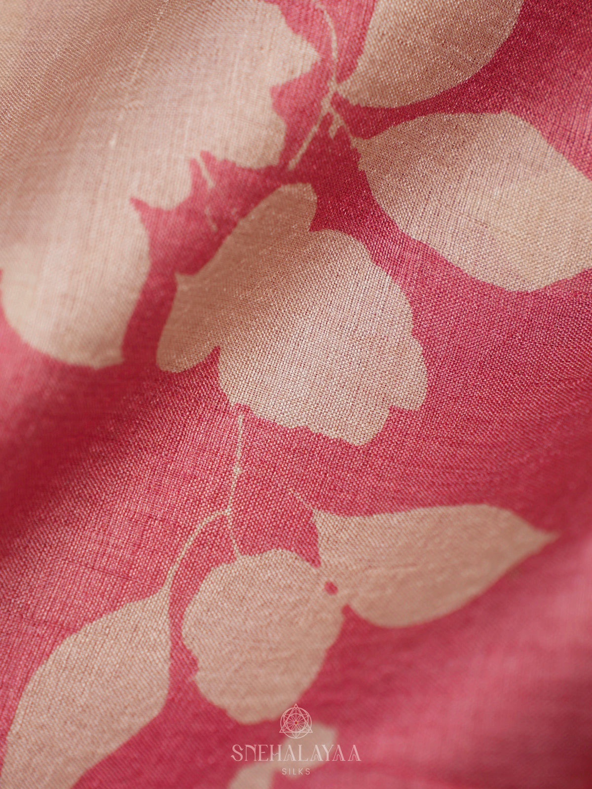 Pink Tussar Saree