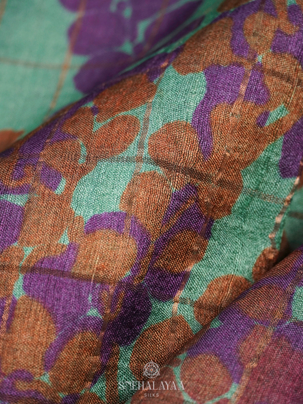 Mint Green Tussar Saree