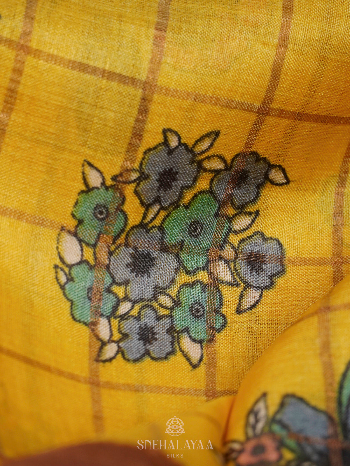 Yellow Tussar Saree