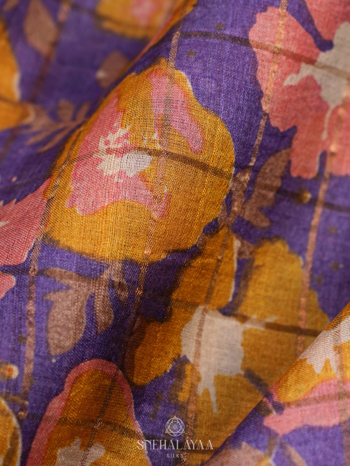 Purple Tussar Saree