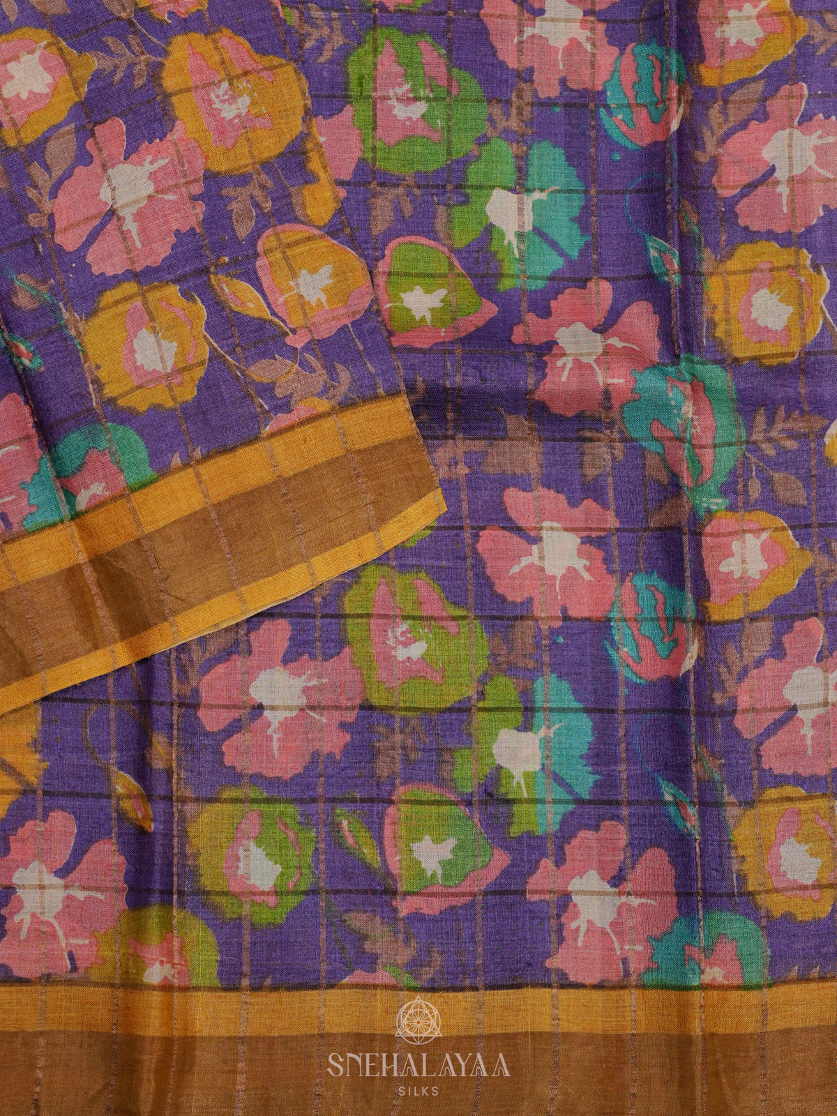 Purple Tussar Saree