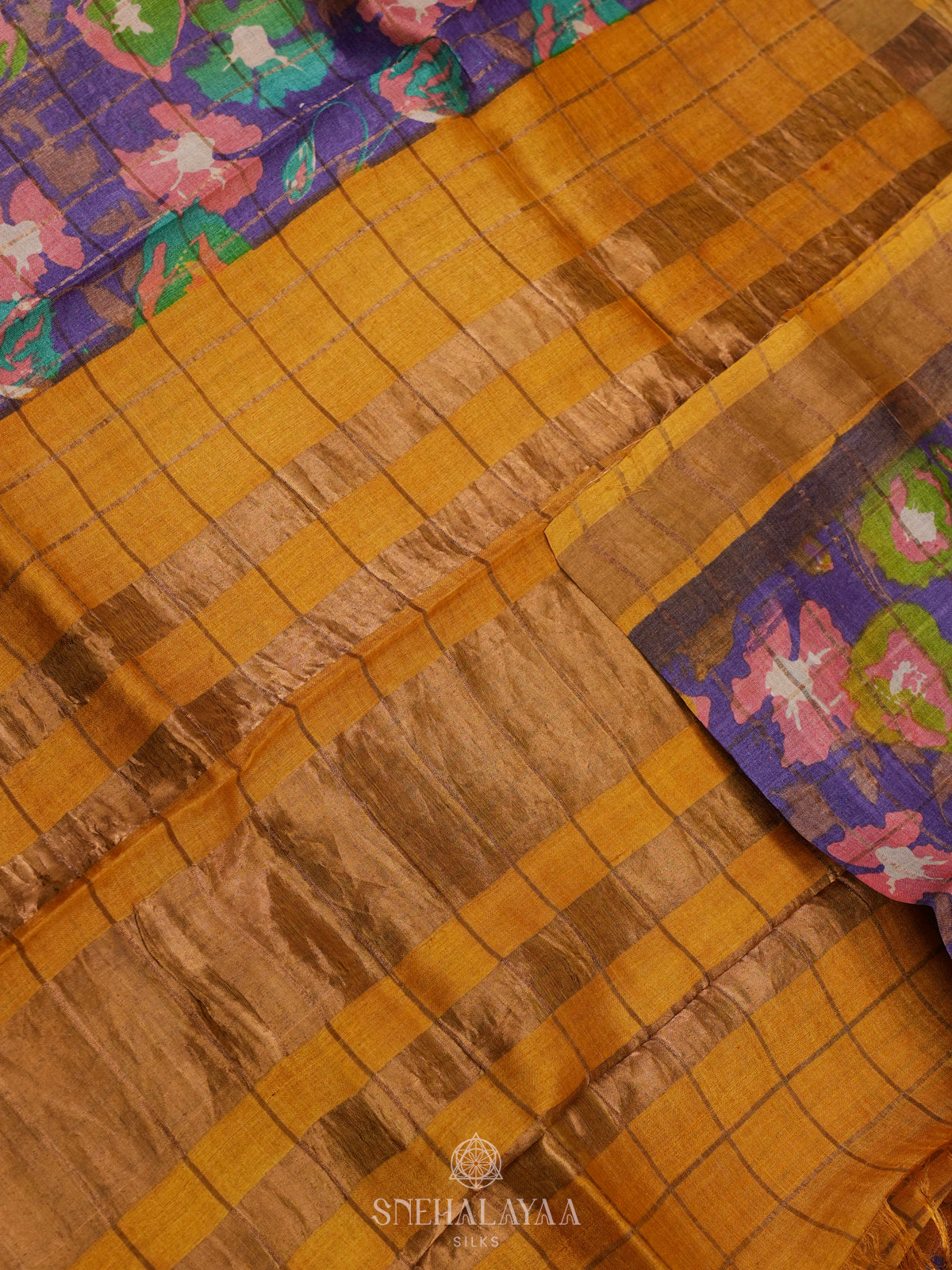 Purple Tussar Saree