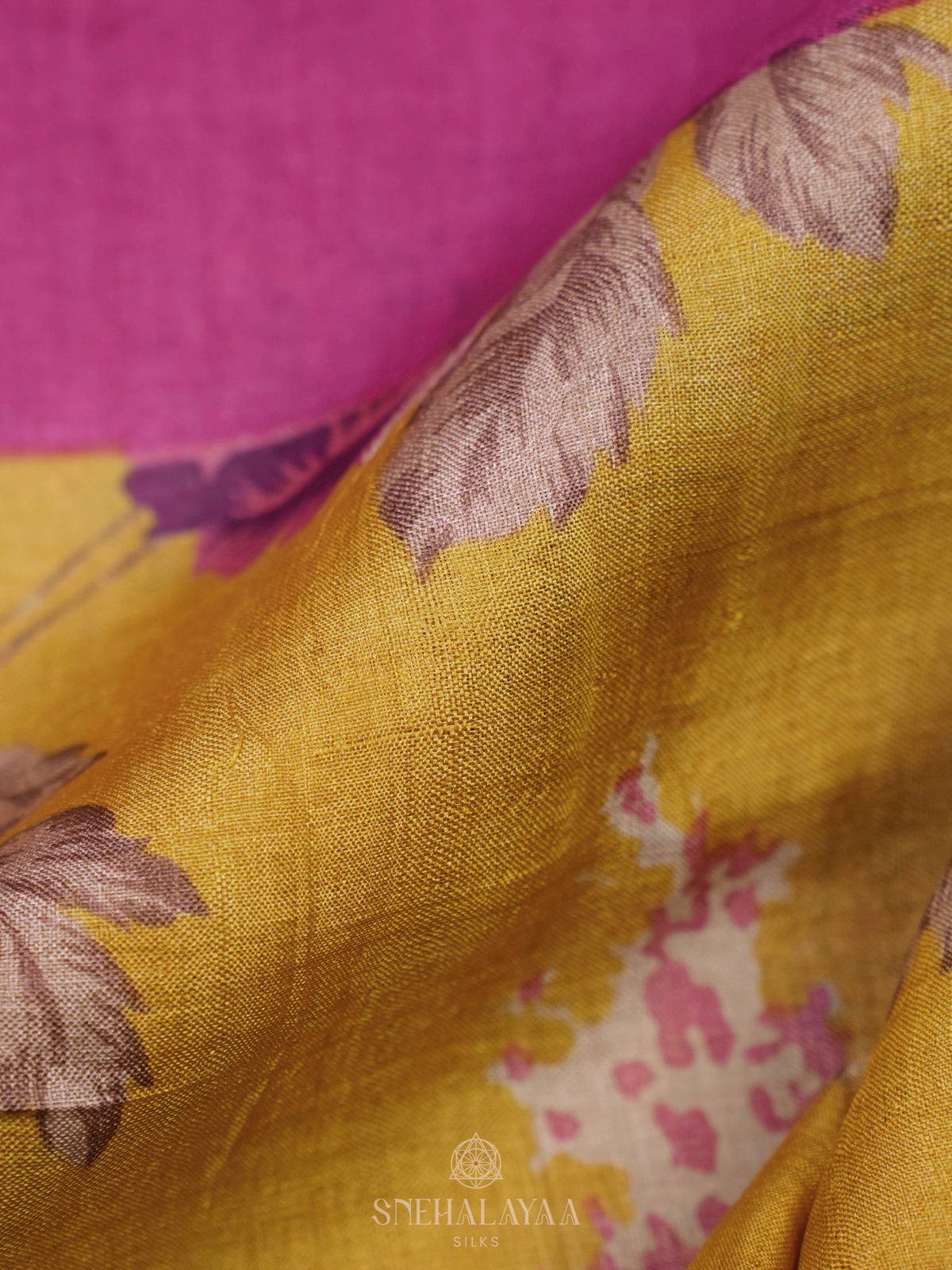 Yellow Tussar Saree