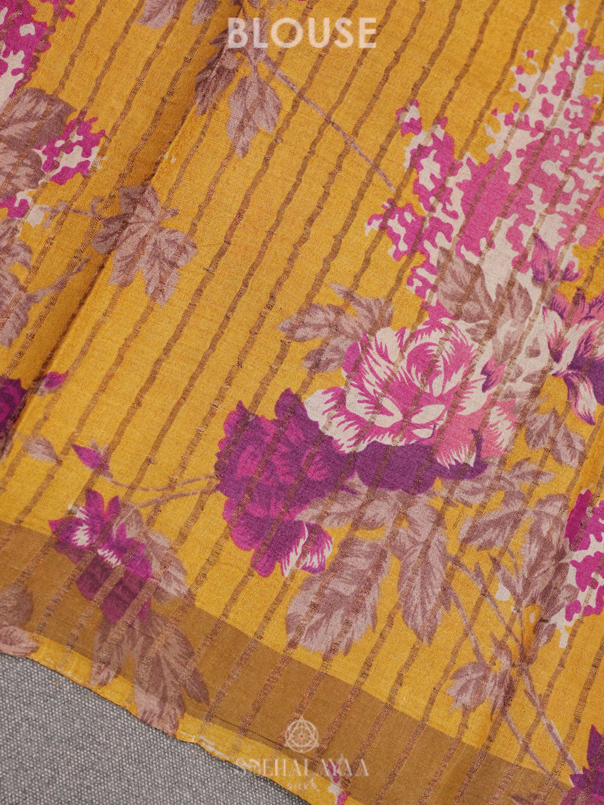 Yellow Tussar Saree