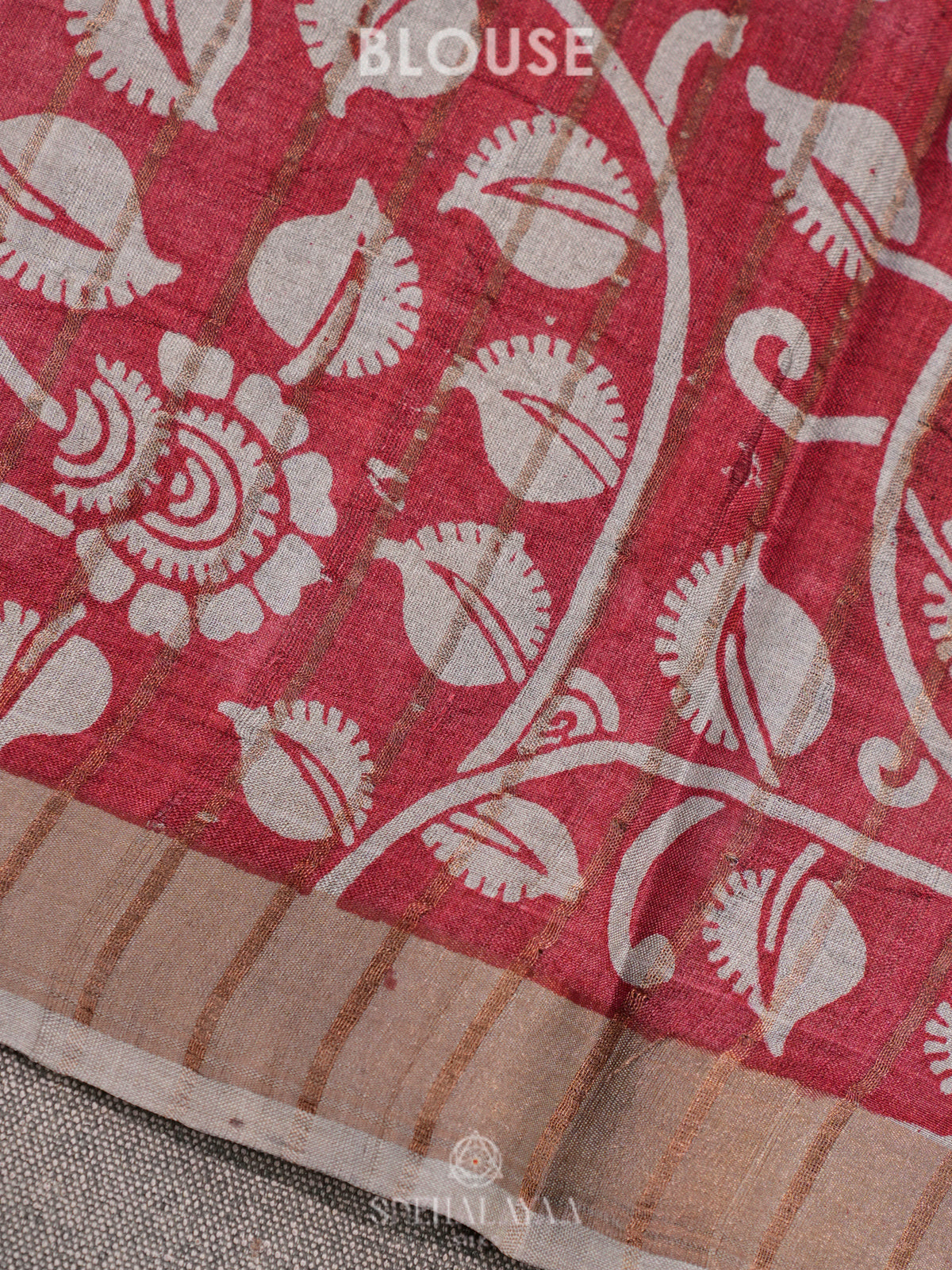 Grey Tussar Saree