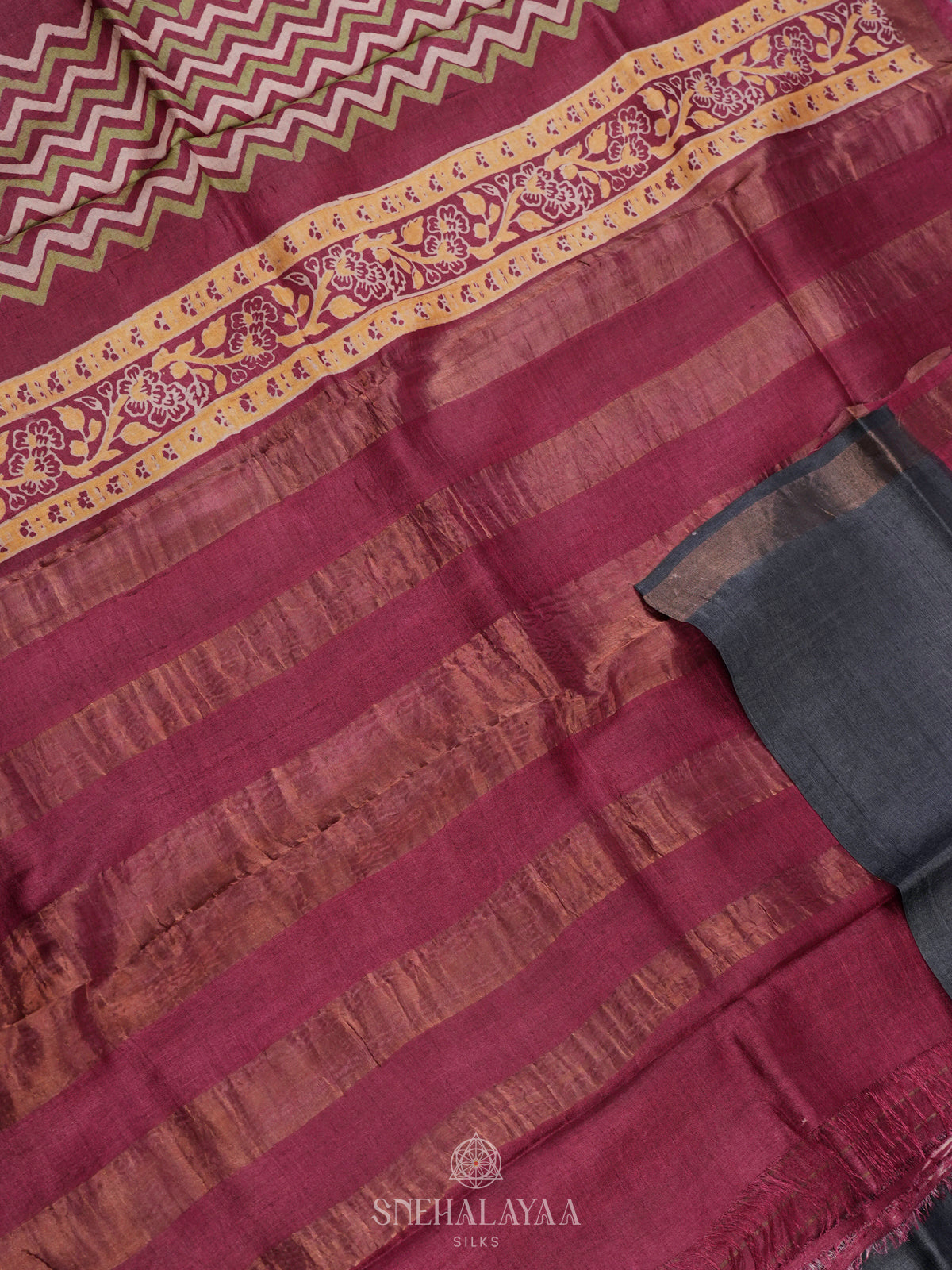 Grey Tussar Saree