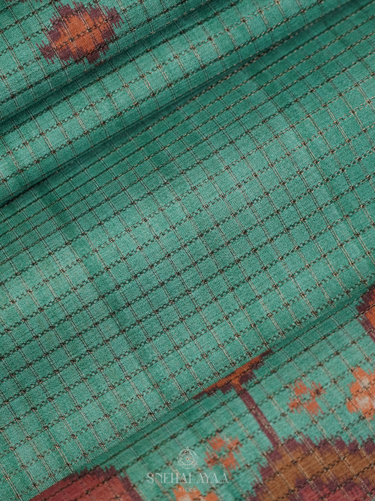 Mint Green Tussar Saree