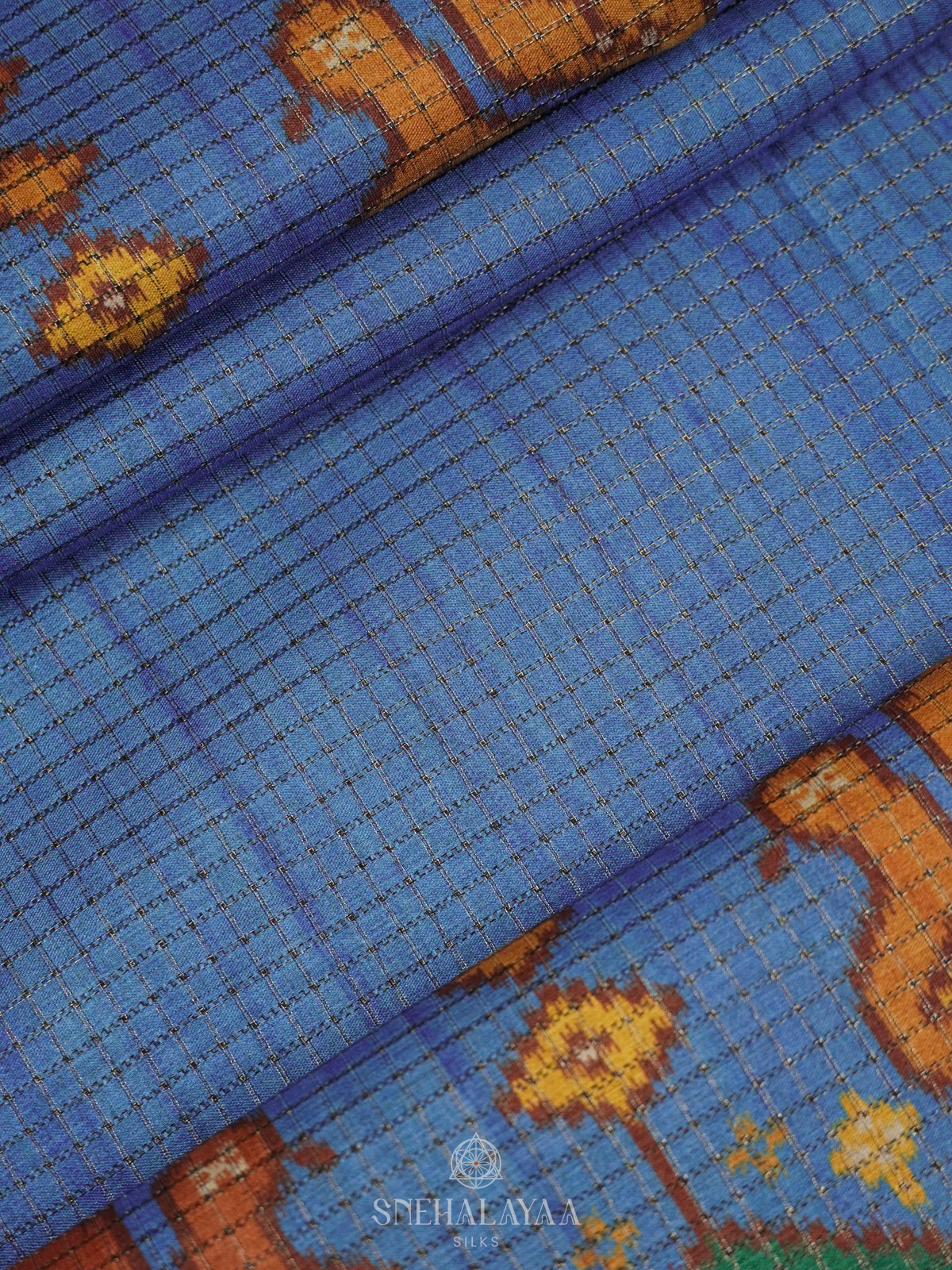 Blue Tussar Saree