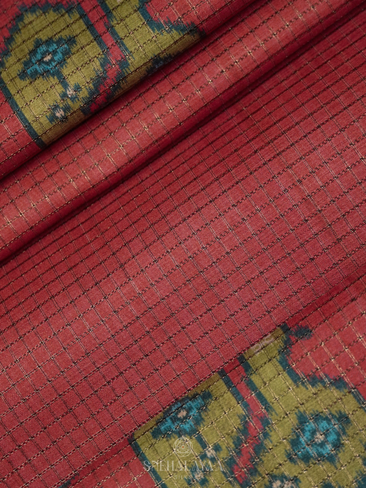 Maroon Tussar Saree