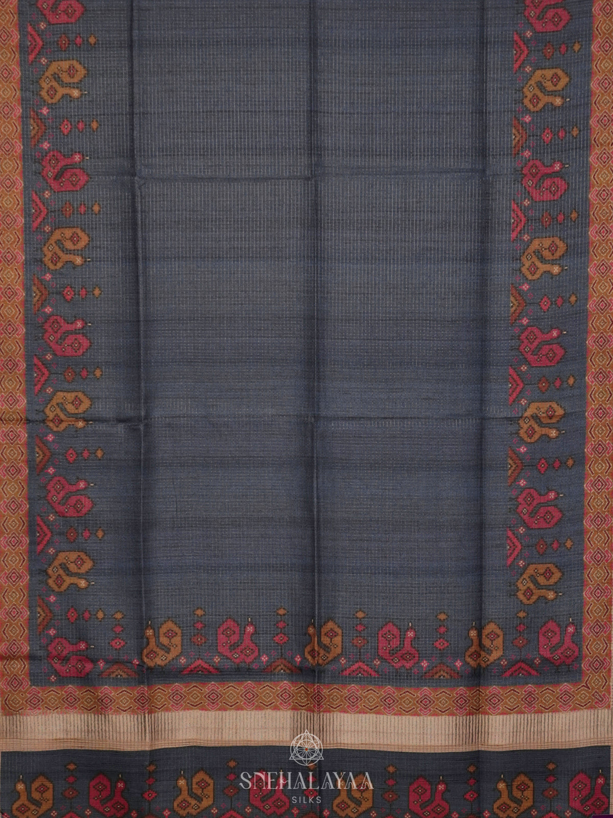 Grey Tussar Saree