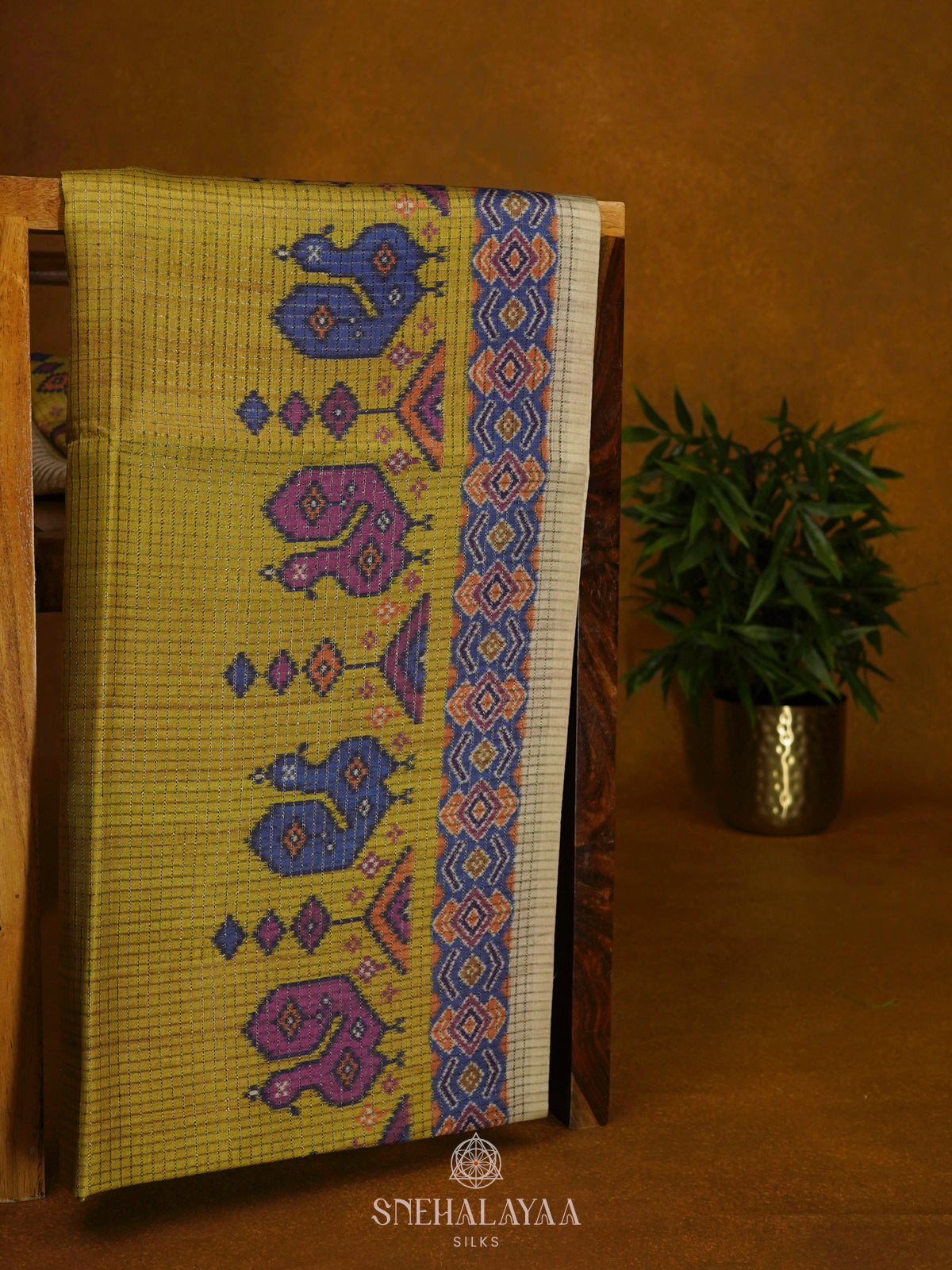 Yellow Tussar Saree