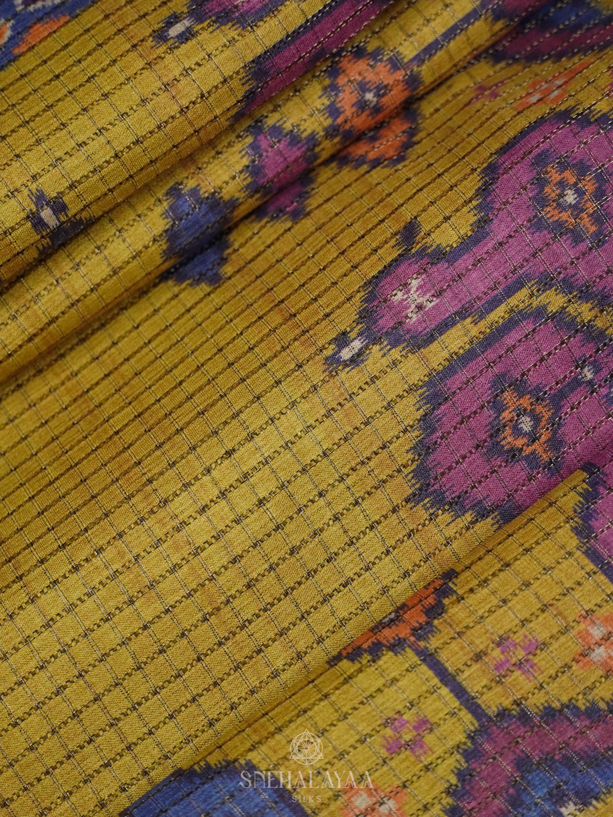 Yellow Tussar Saree