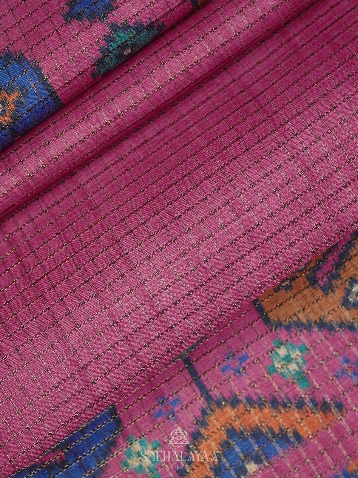Pink Tussar Saree