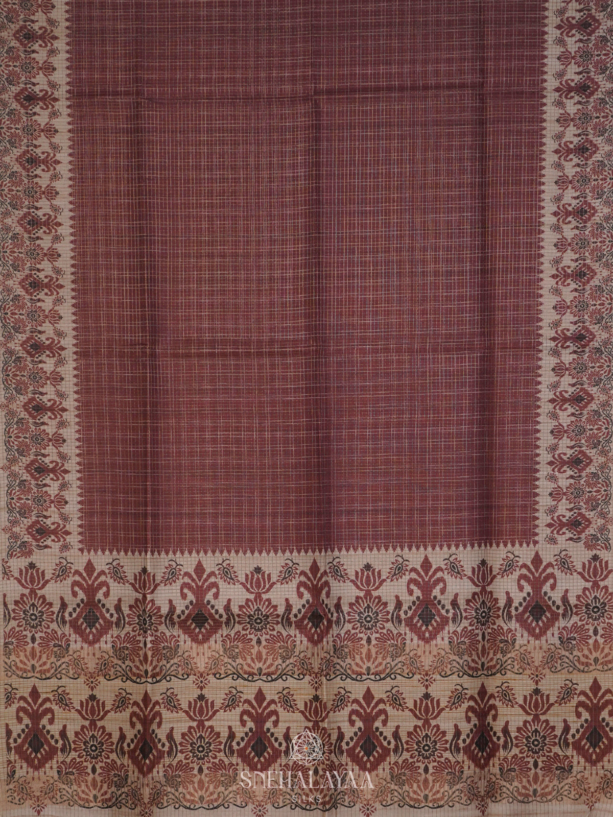 Brown Tussar Saree