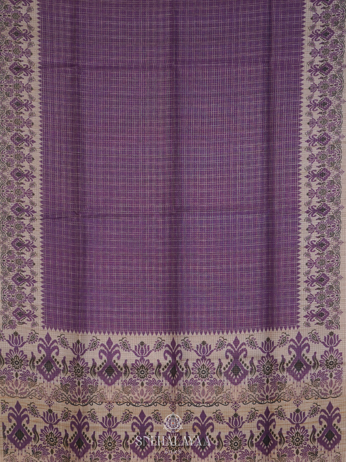Purple Tussar Saree
