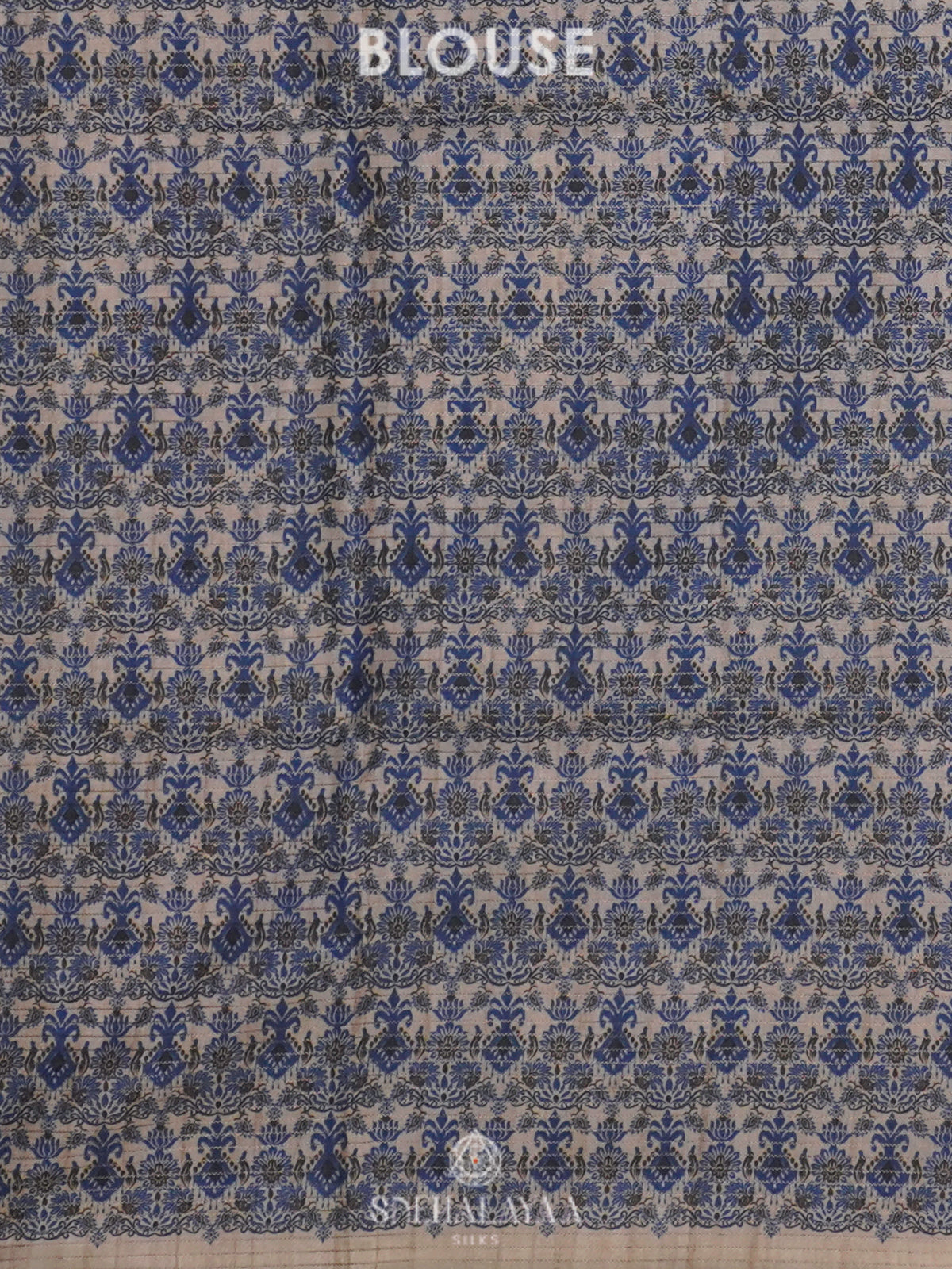 Blue Tussar Saree