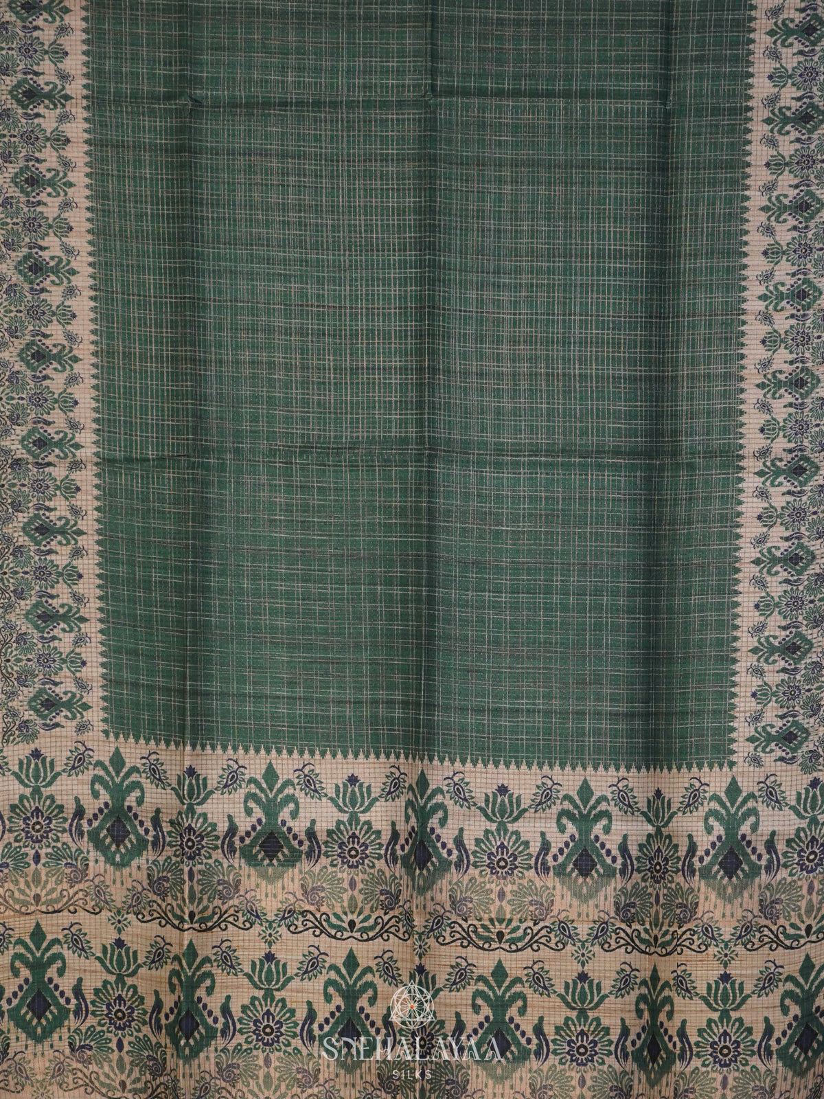 Green Tussar Saree
