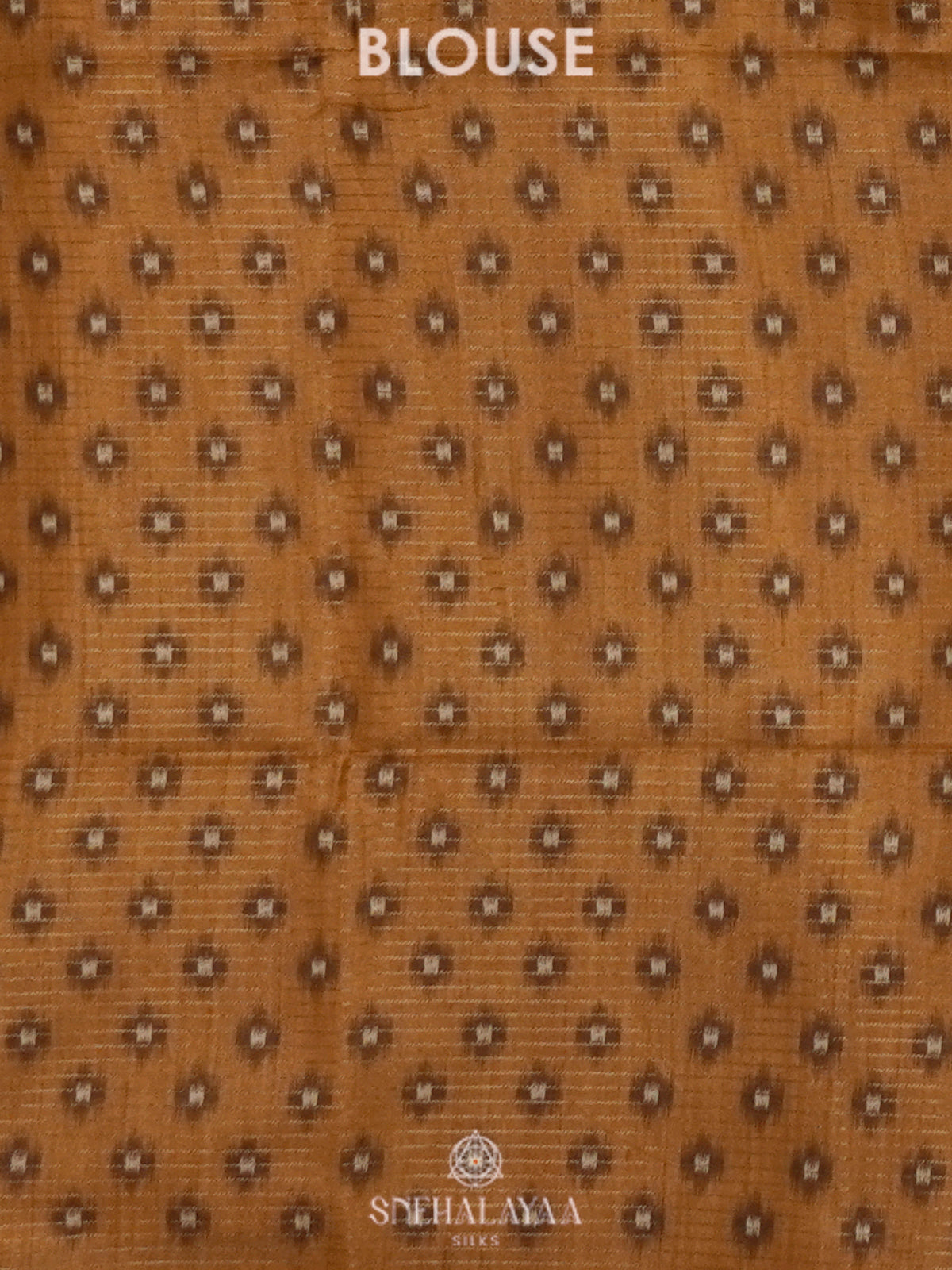 Beige with Mustard Border Tussar Saree