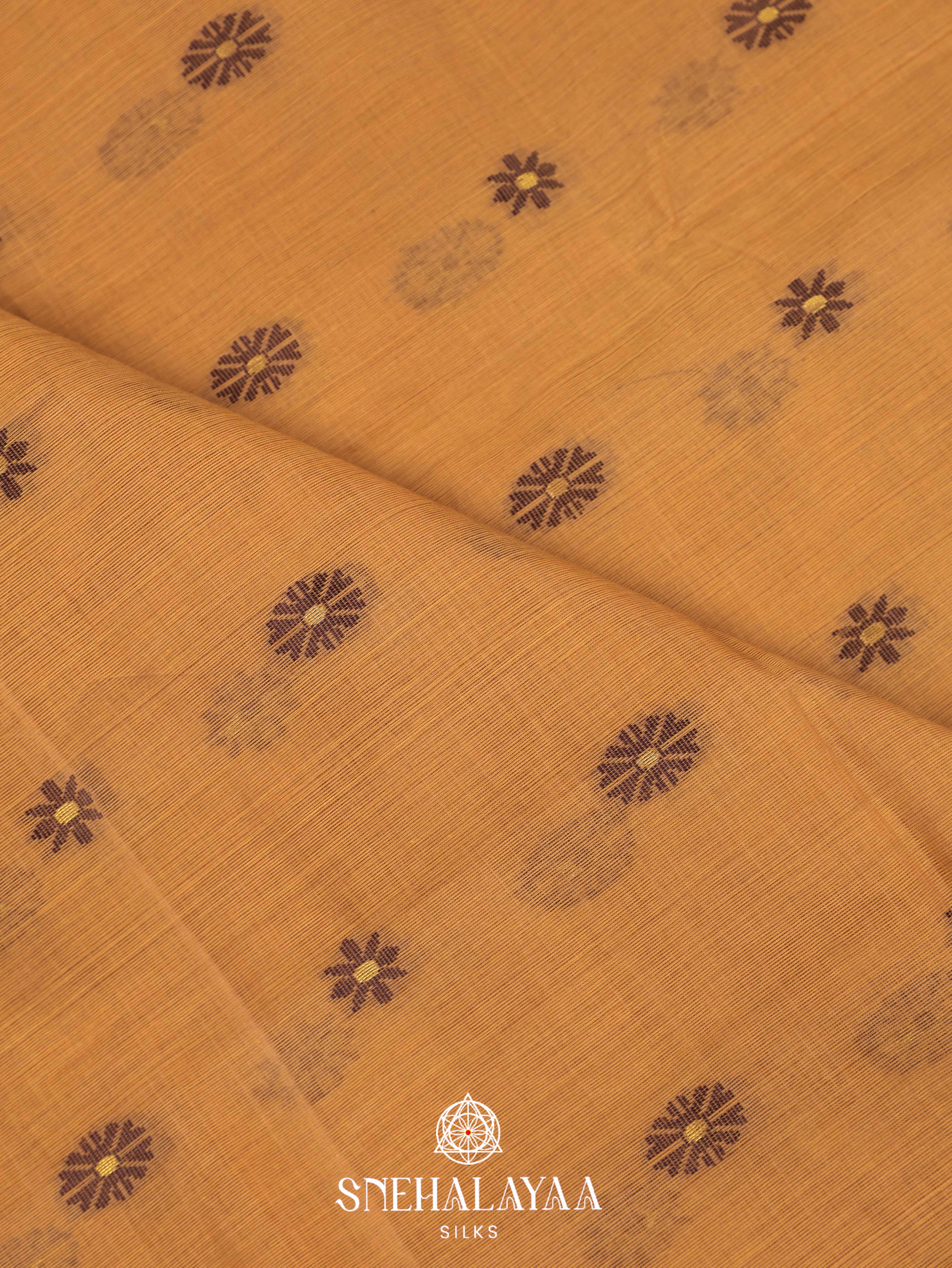 Honey Yellow  Bengal Cotton Saree