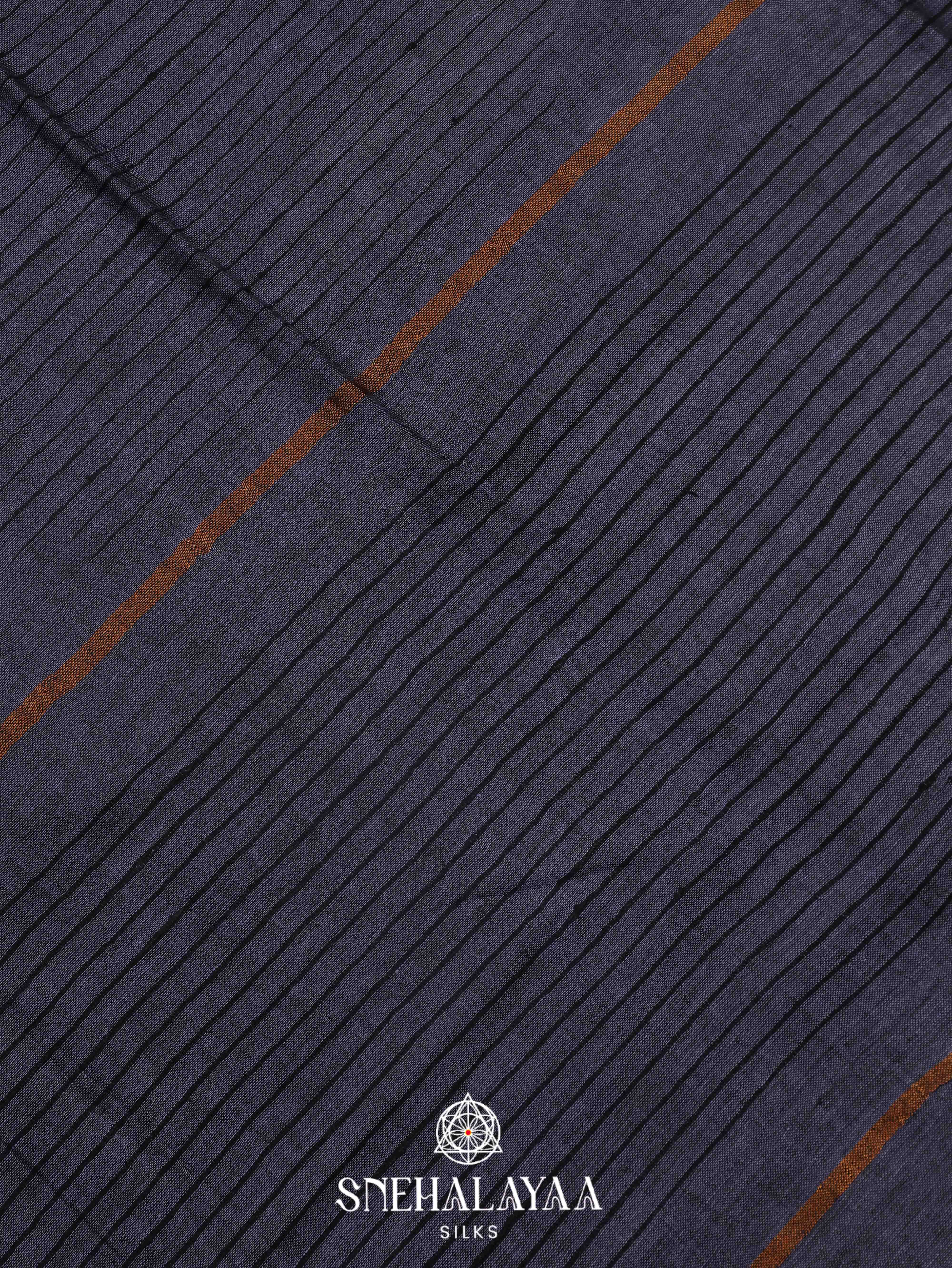 Grey  Linen Cotton Saree