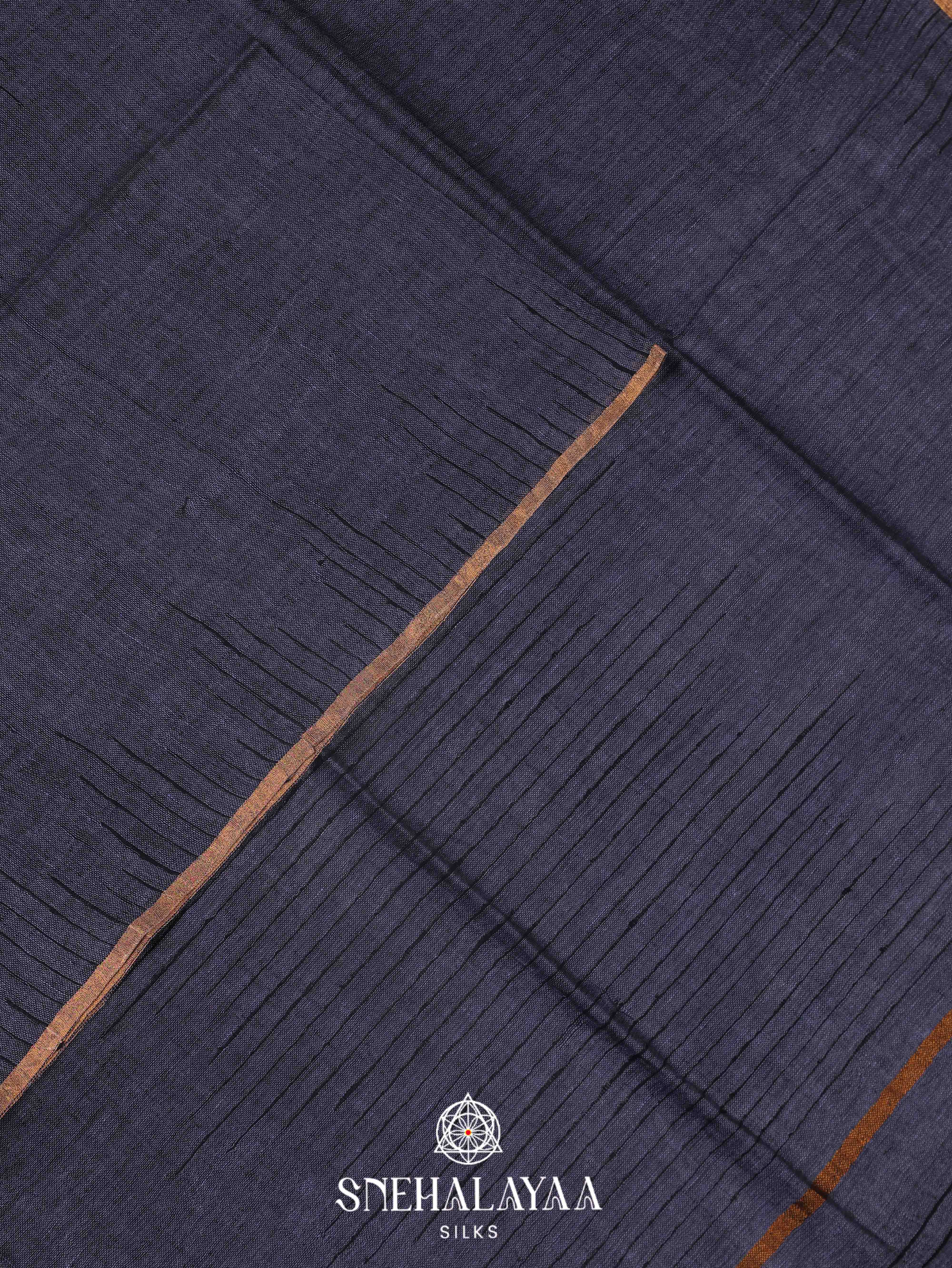Grey  Linen Cotton Saree