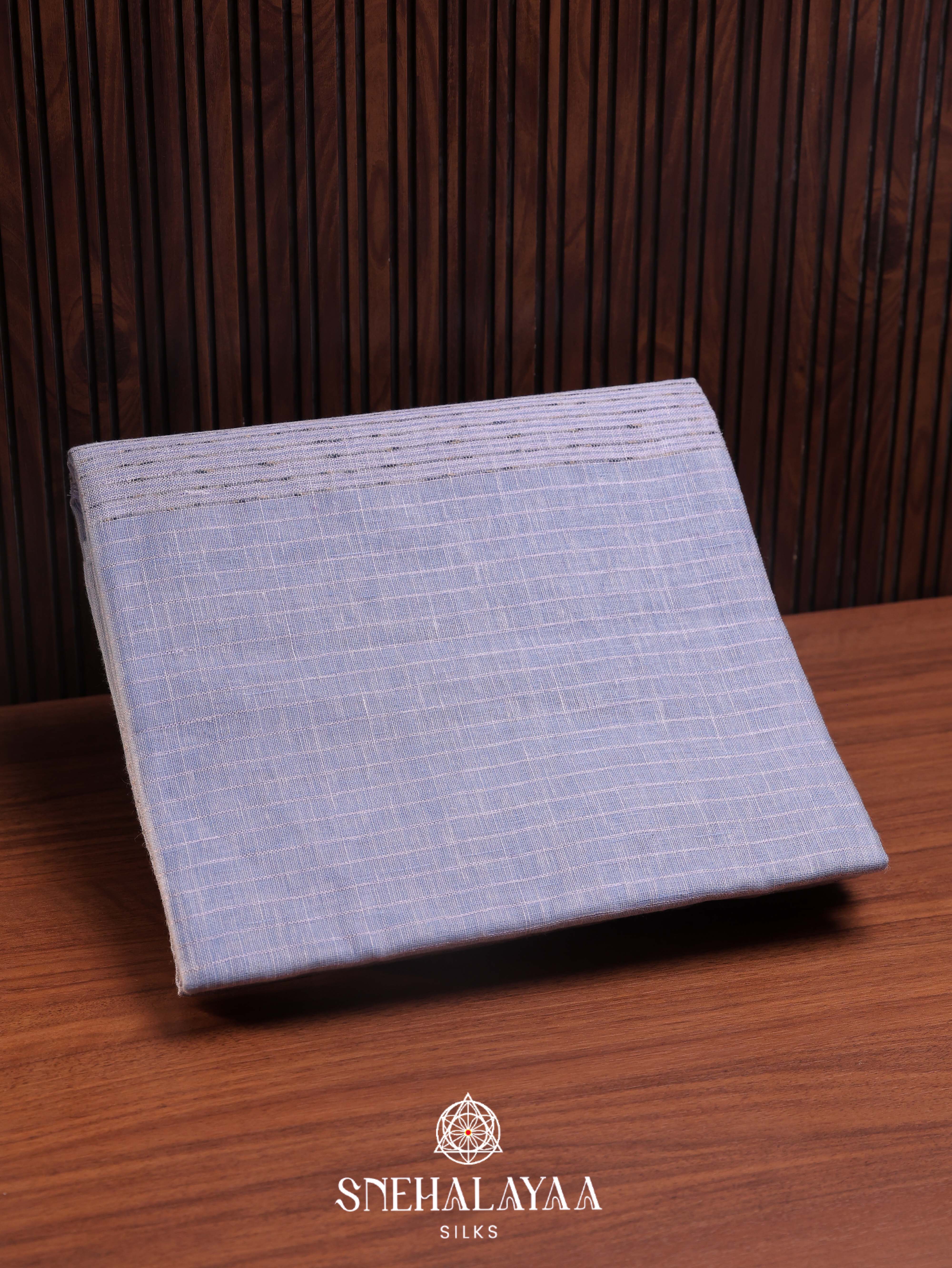 Grey  Linen Cotton Saree