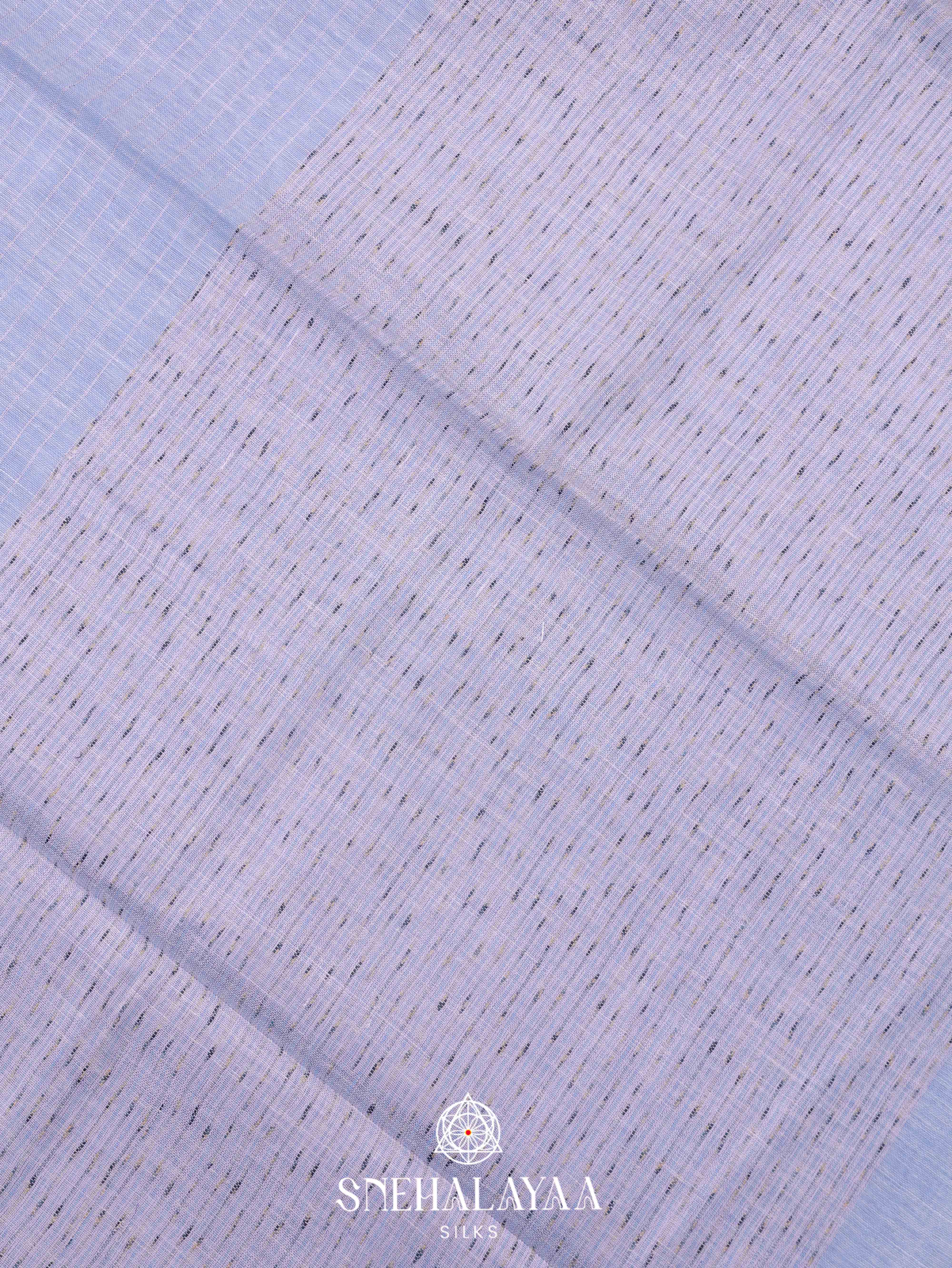 Grey  Linen Cotton Saree