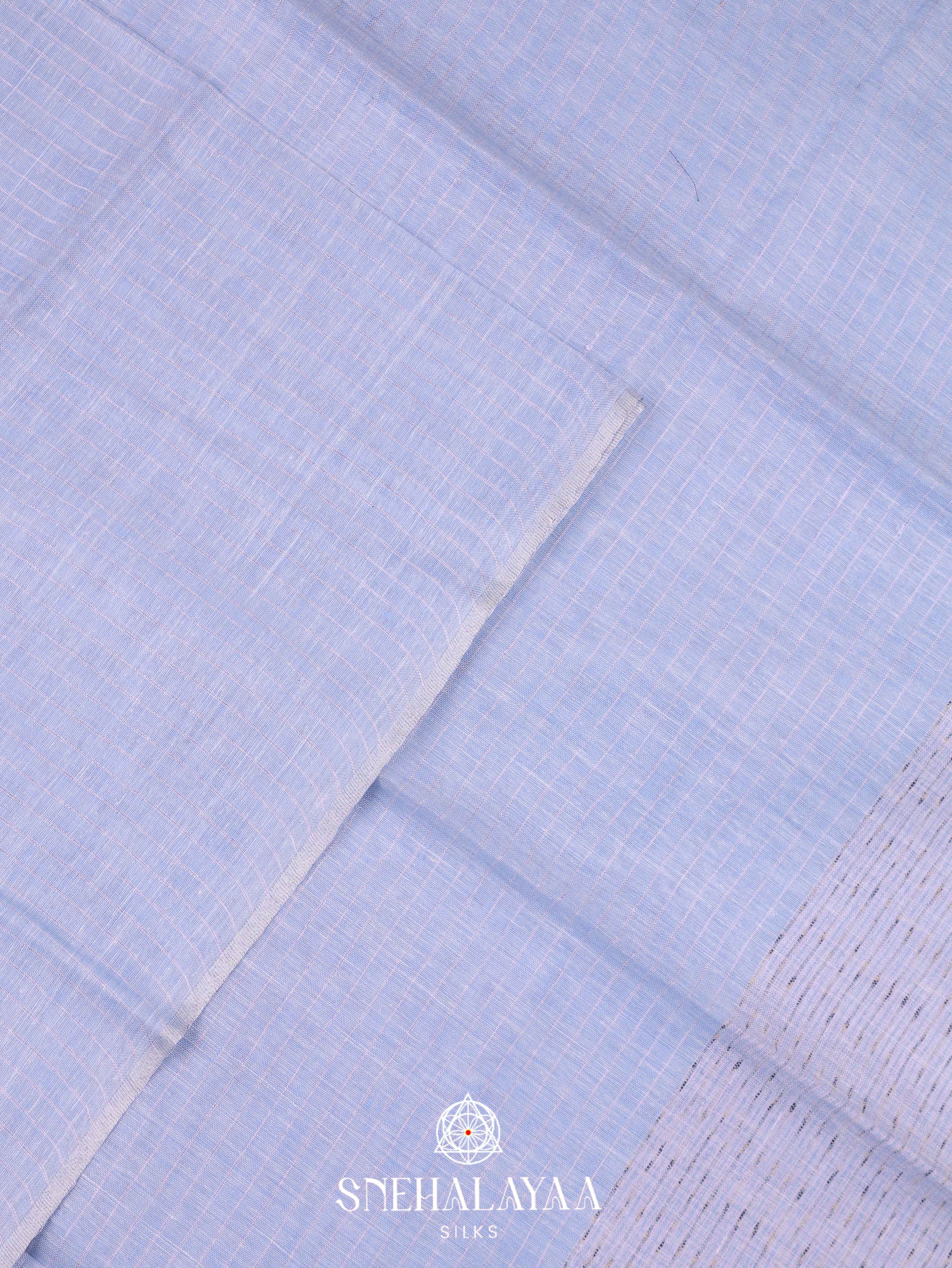 Grey  Linen Cotton Saree