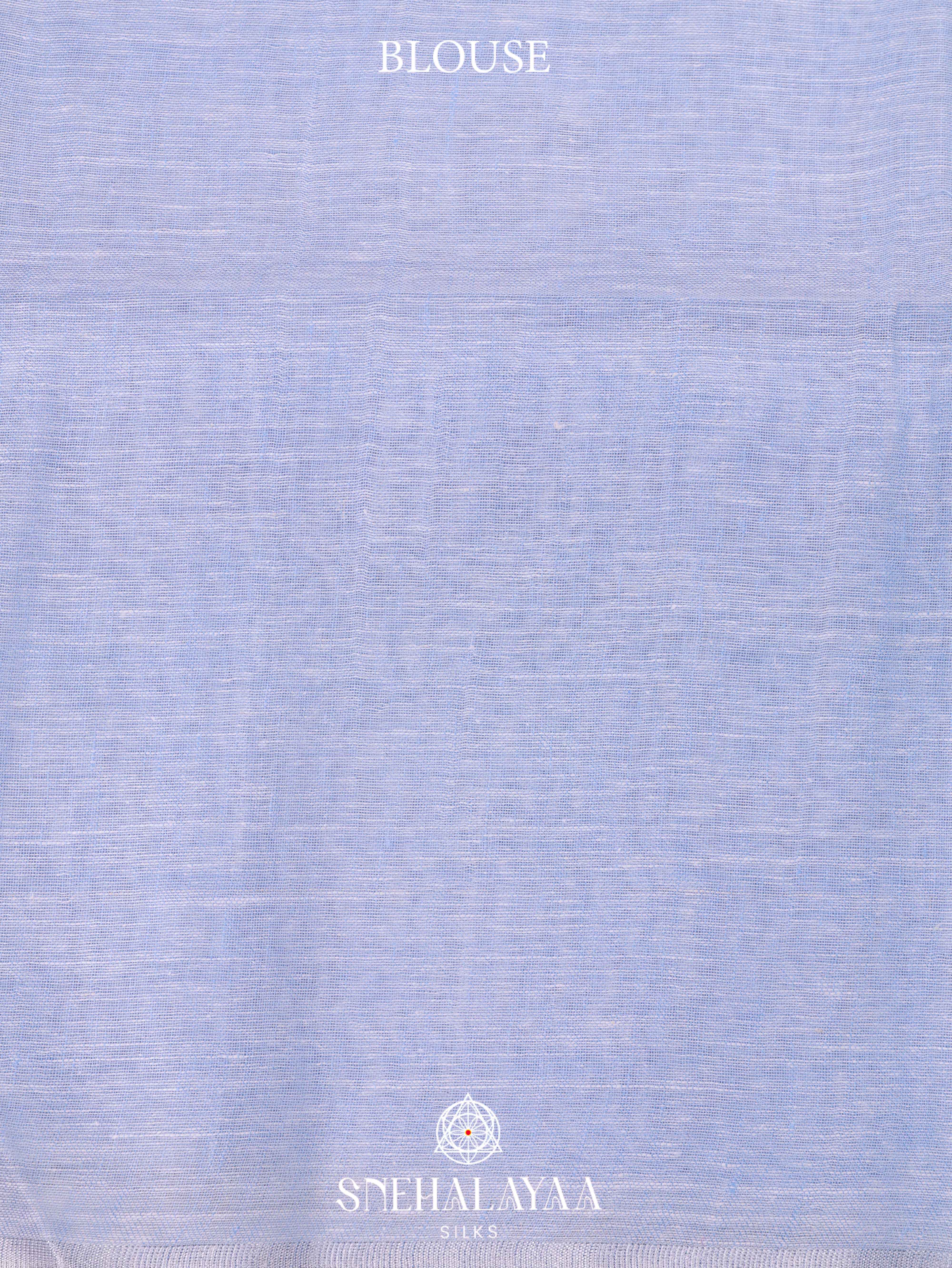 Grey  Linen Cotton Saree