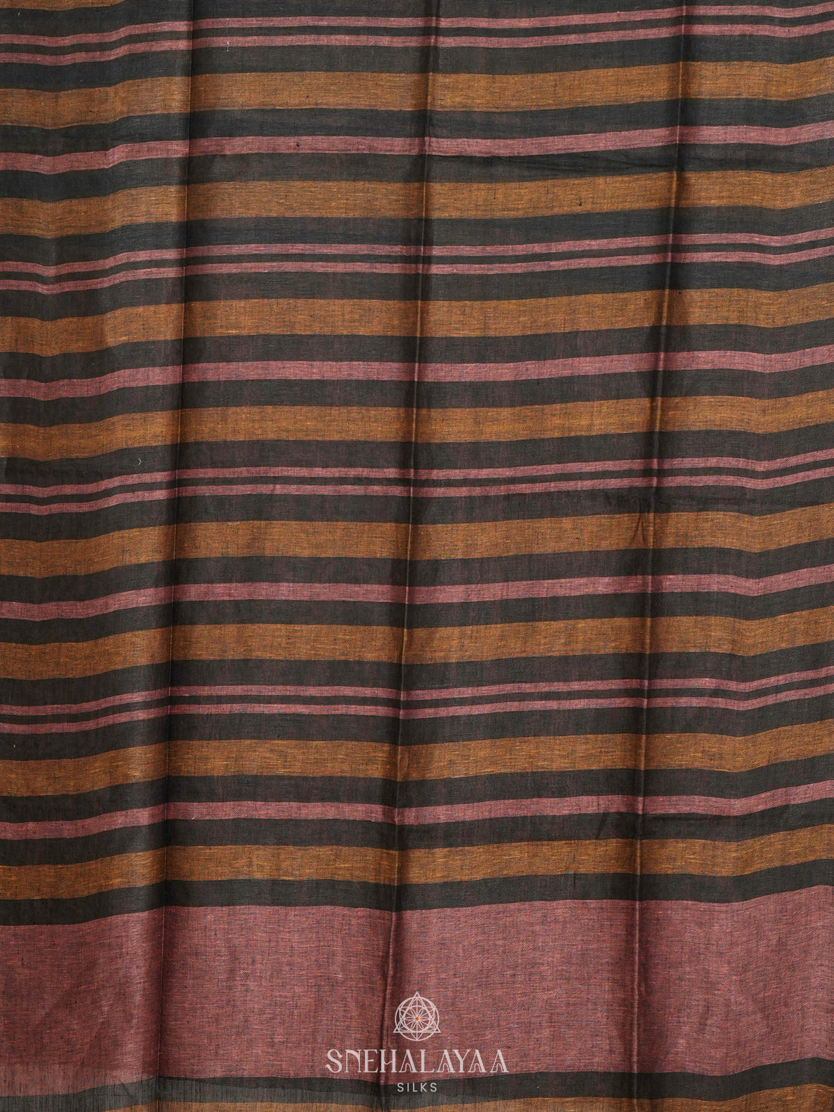 Brown Linen Saree