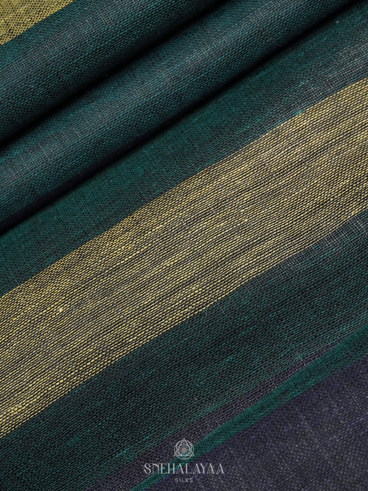 Green Linen Saree