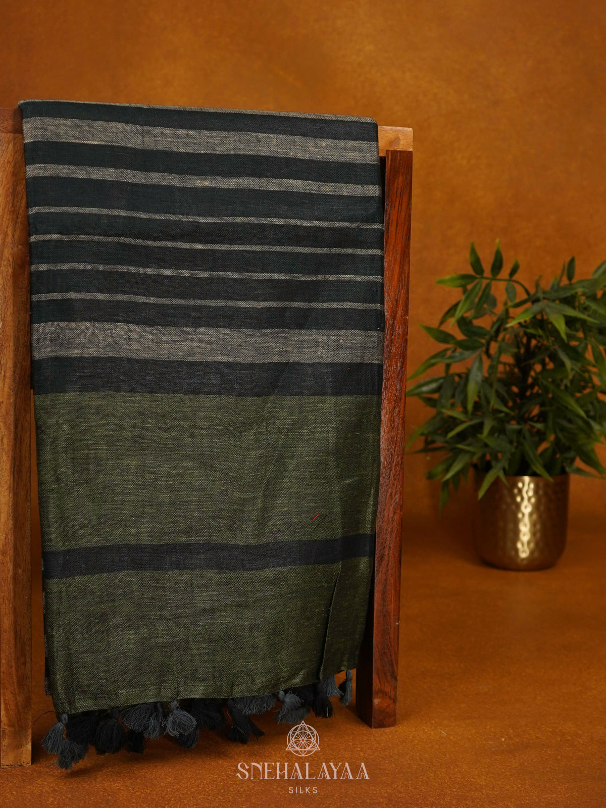 Multicolour Linen Saree