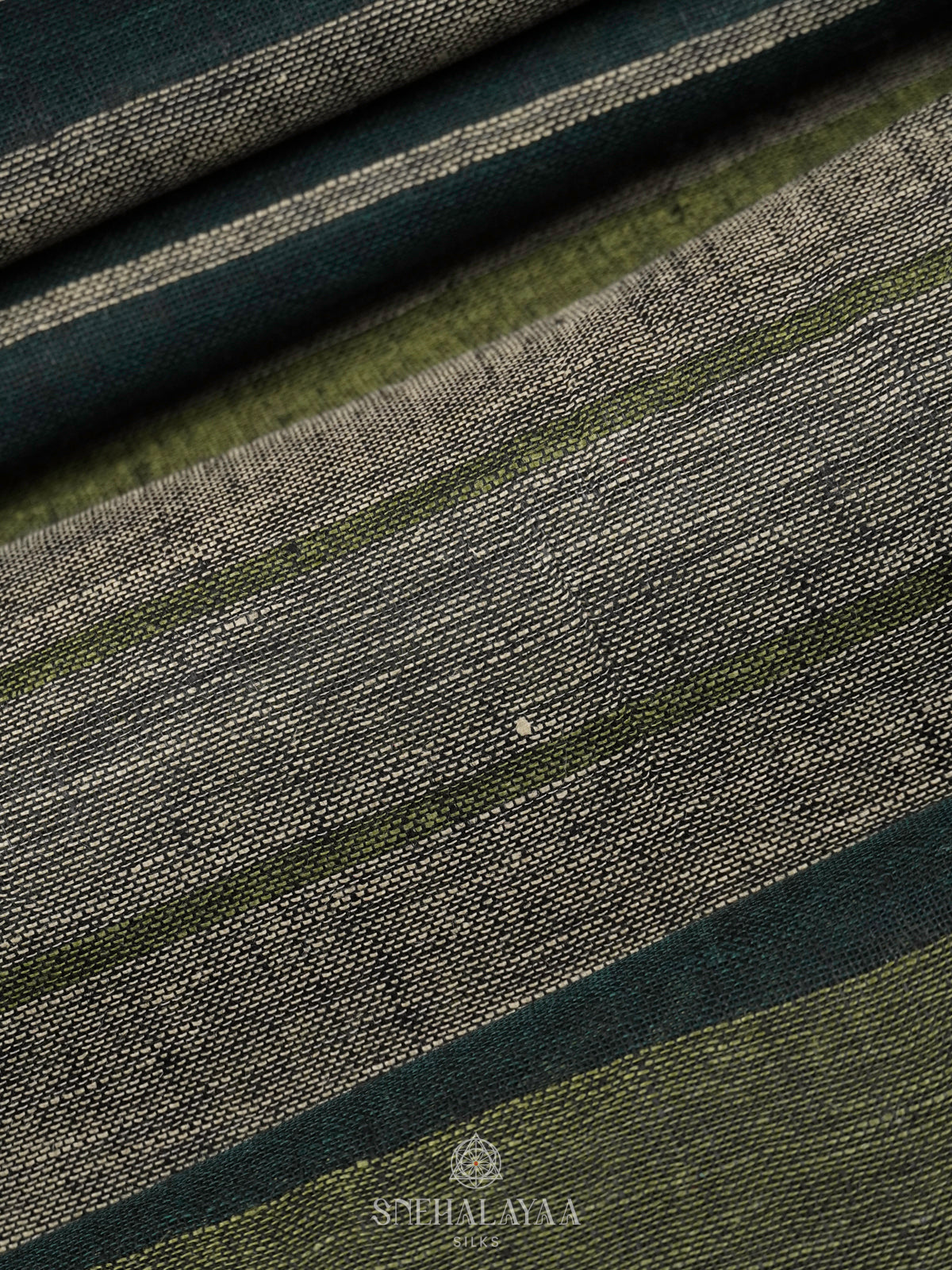 Multicolour Linen Saree