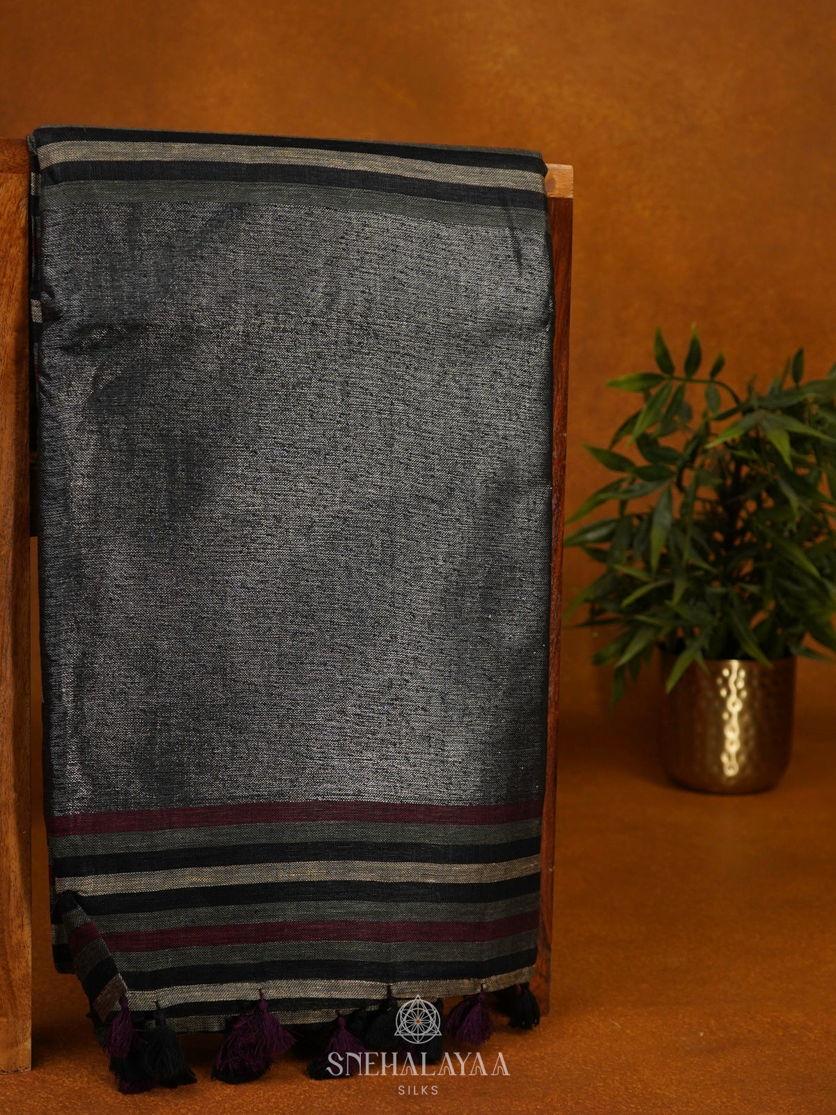 Multicolour Linen Saree