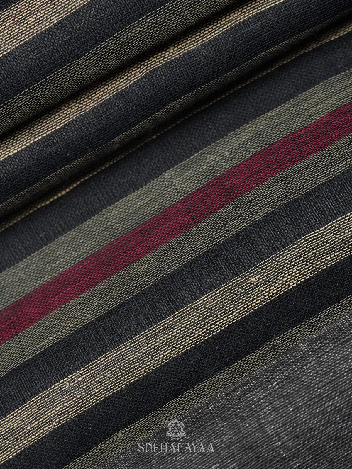 Multicolour Linen Saree