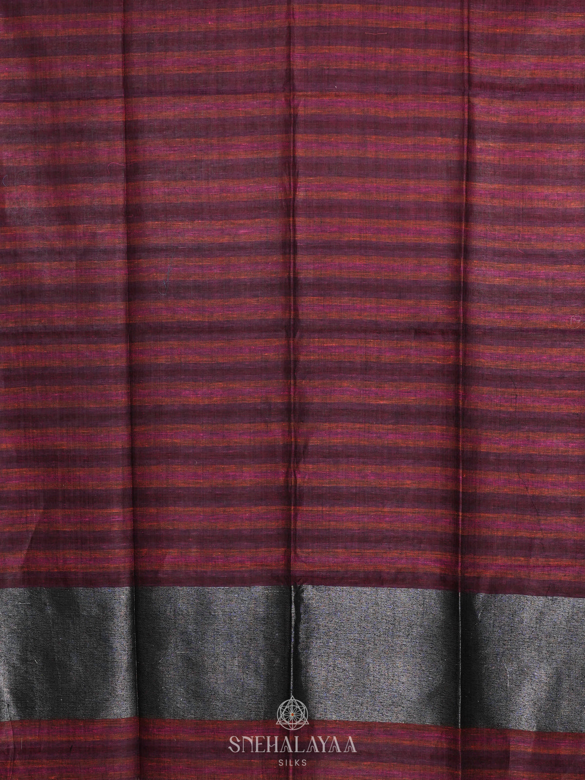 Maroon Linen Saree