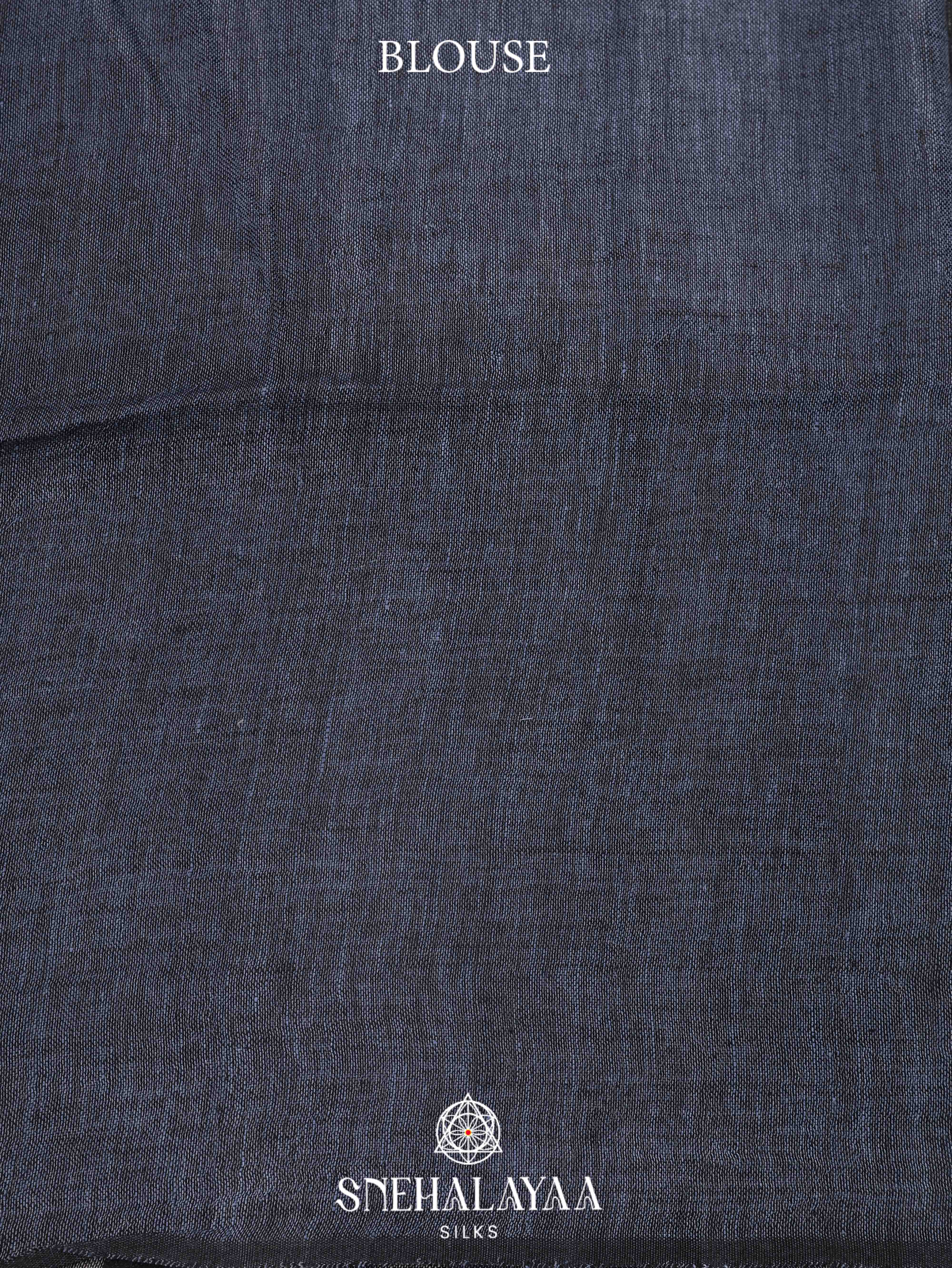 Grey  Linen Cotton Saree