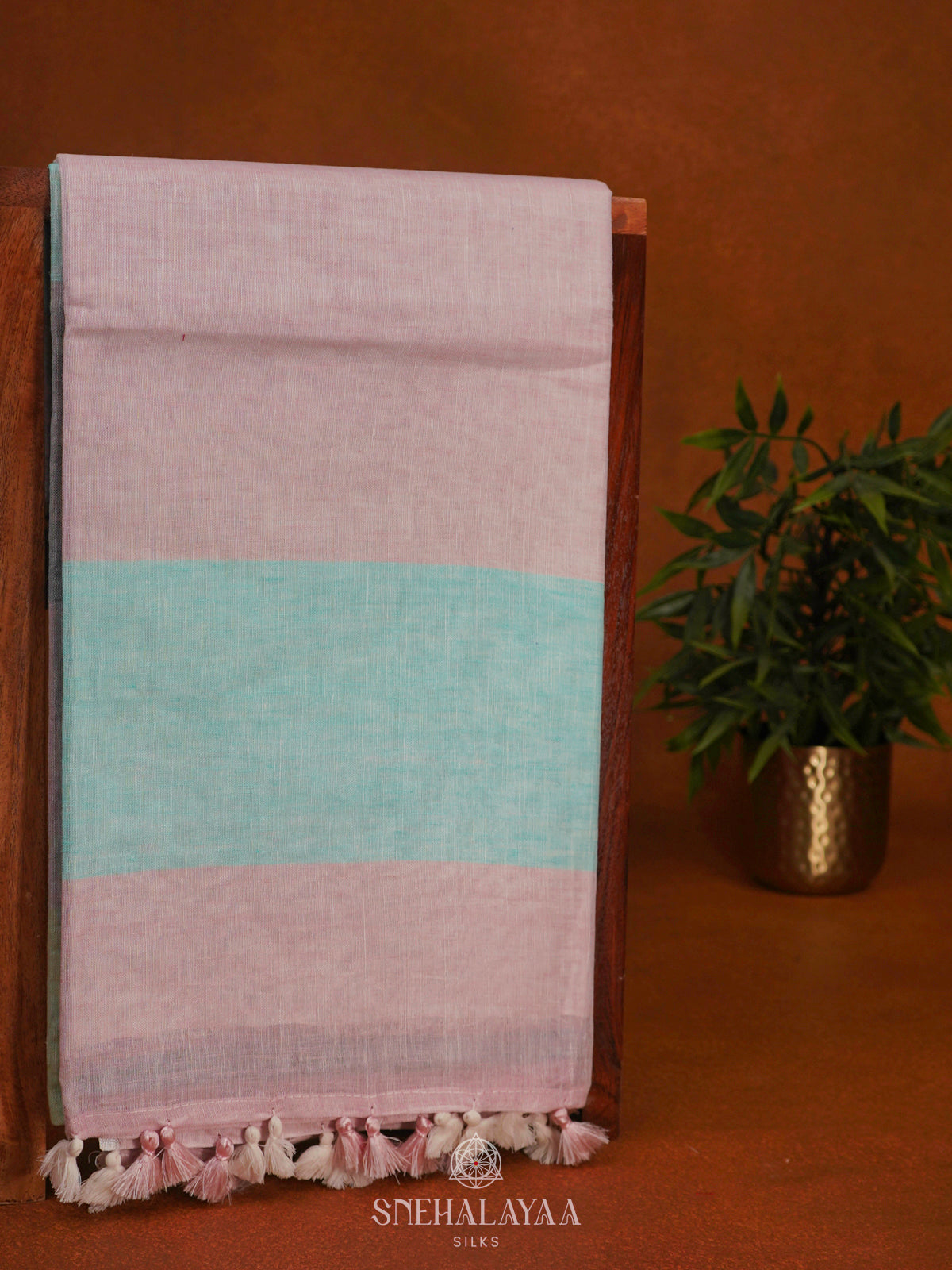 Multicolour Linen Saree