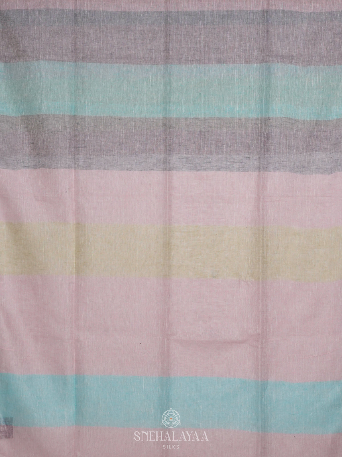 Multicolour Linen Saree