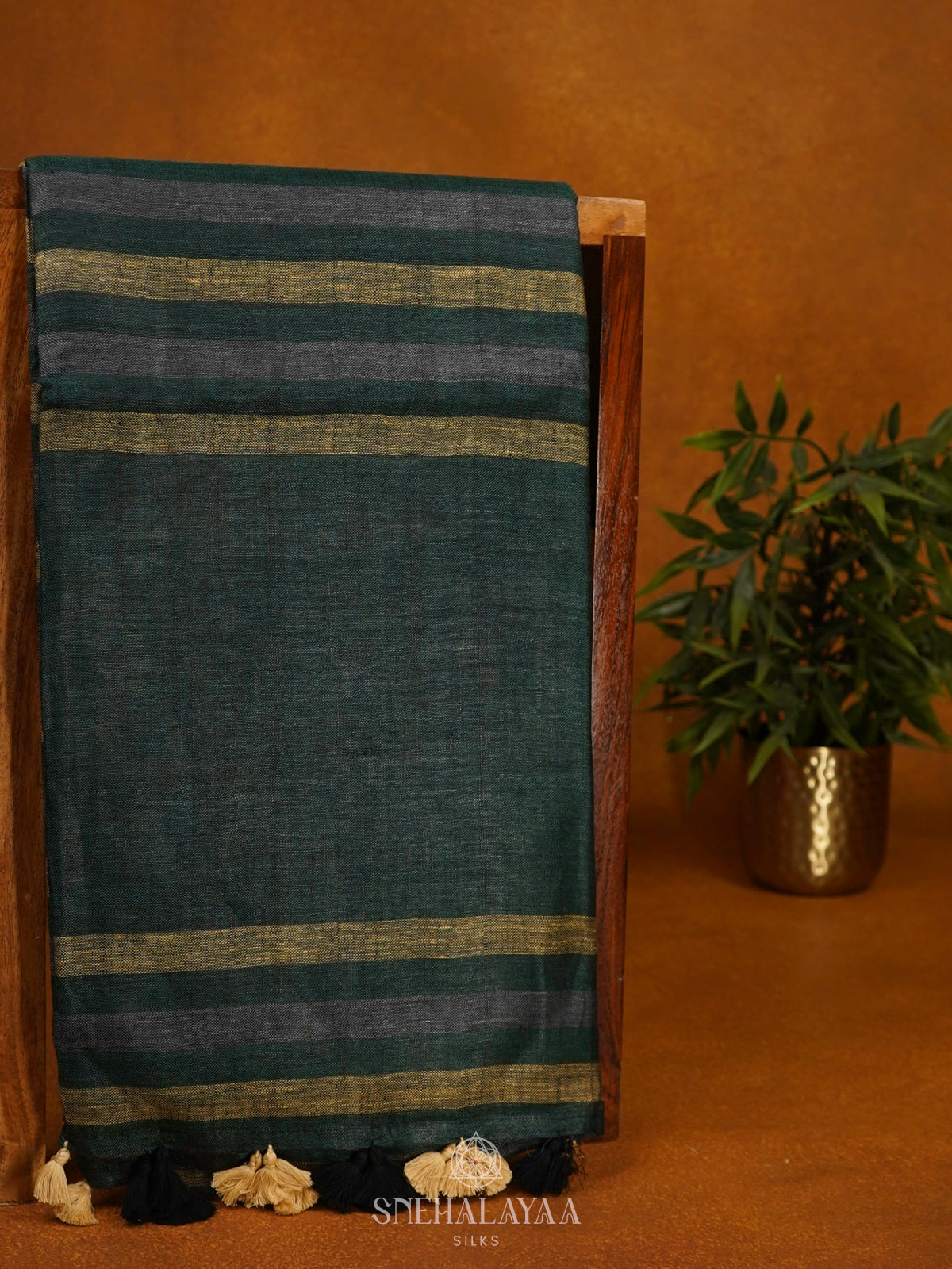 Multicolour Linen Saree