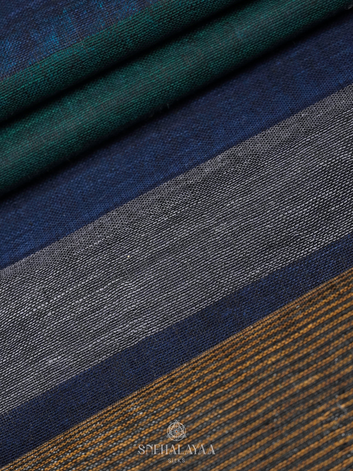 Multicolour Linen Saree